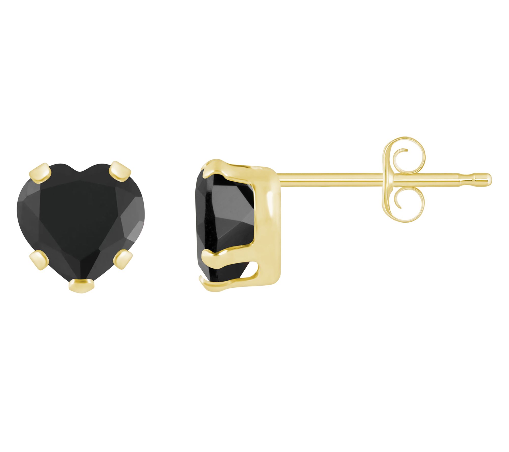 Affinity Gems Heart Gemstone Stud Earrings, 10KGold