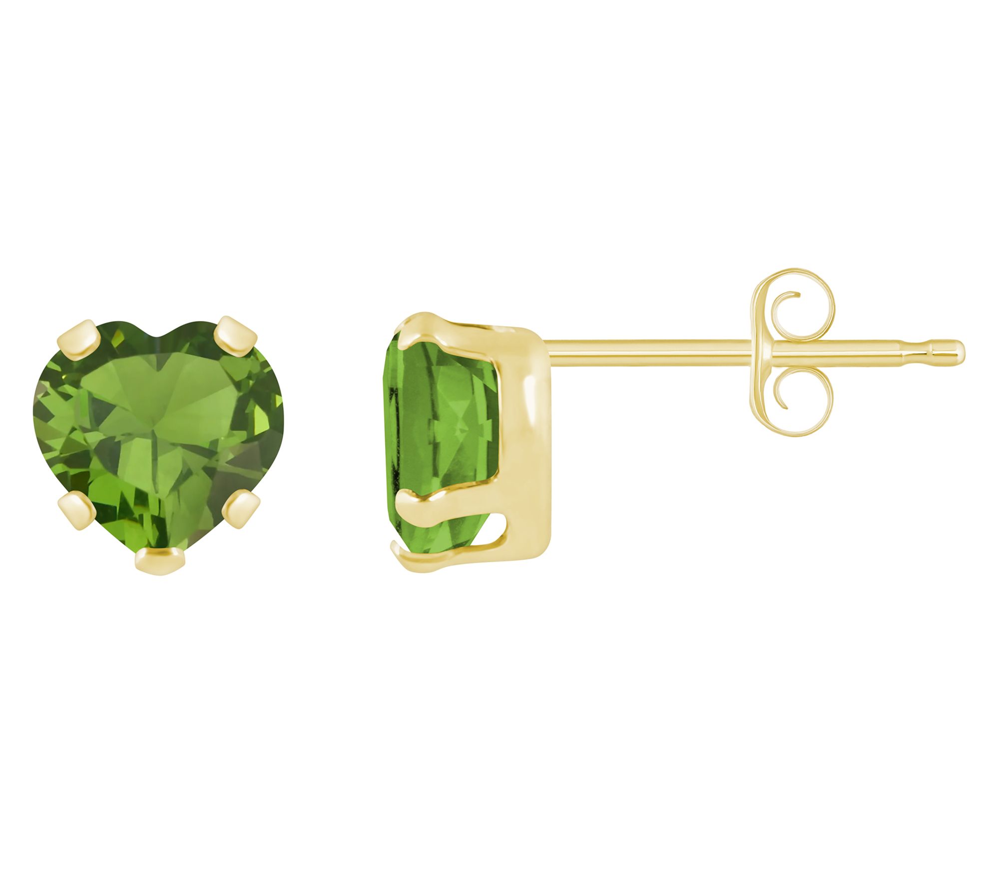 Affinity Gems Heart Gemstone Stud Earrings, 10KGold