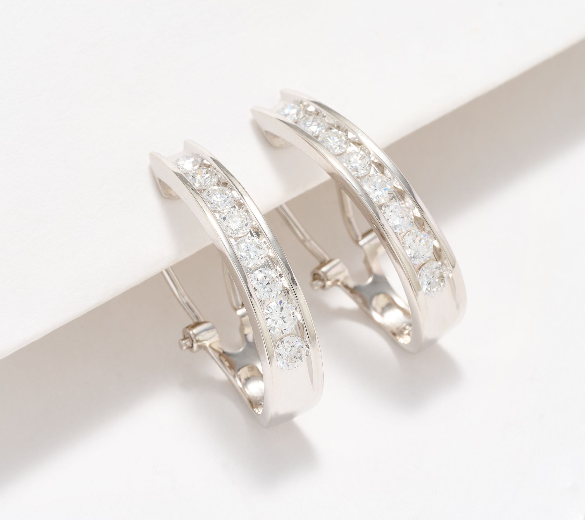 "As Is" Fire Light Lab Grown Diamond 1 cttw Round Hoops, 14K Gold
