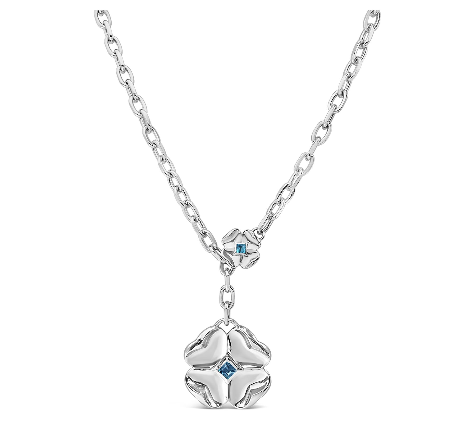Margo Manhattan Sterling Silver Blue Topaz CleoNecklace