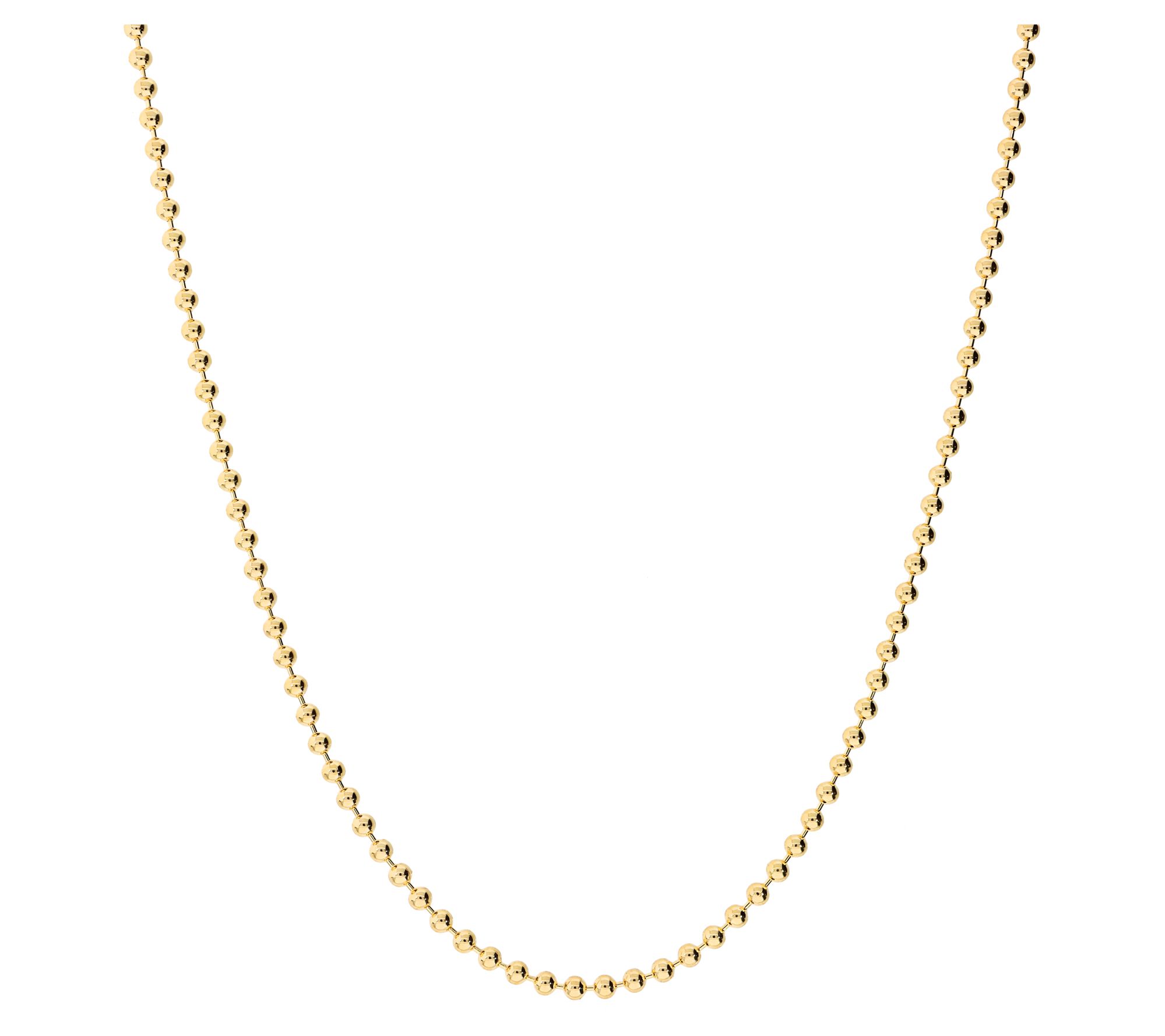 Bronzo Italia 18" Beaded Chain Necklace, 18K Gold Plated