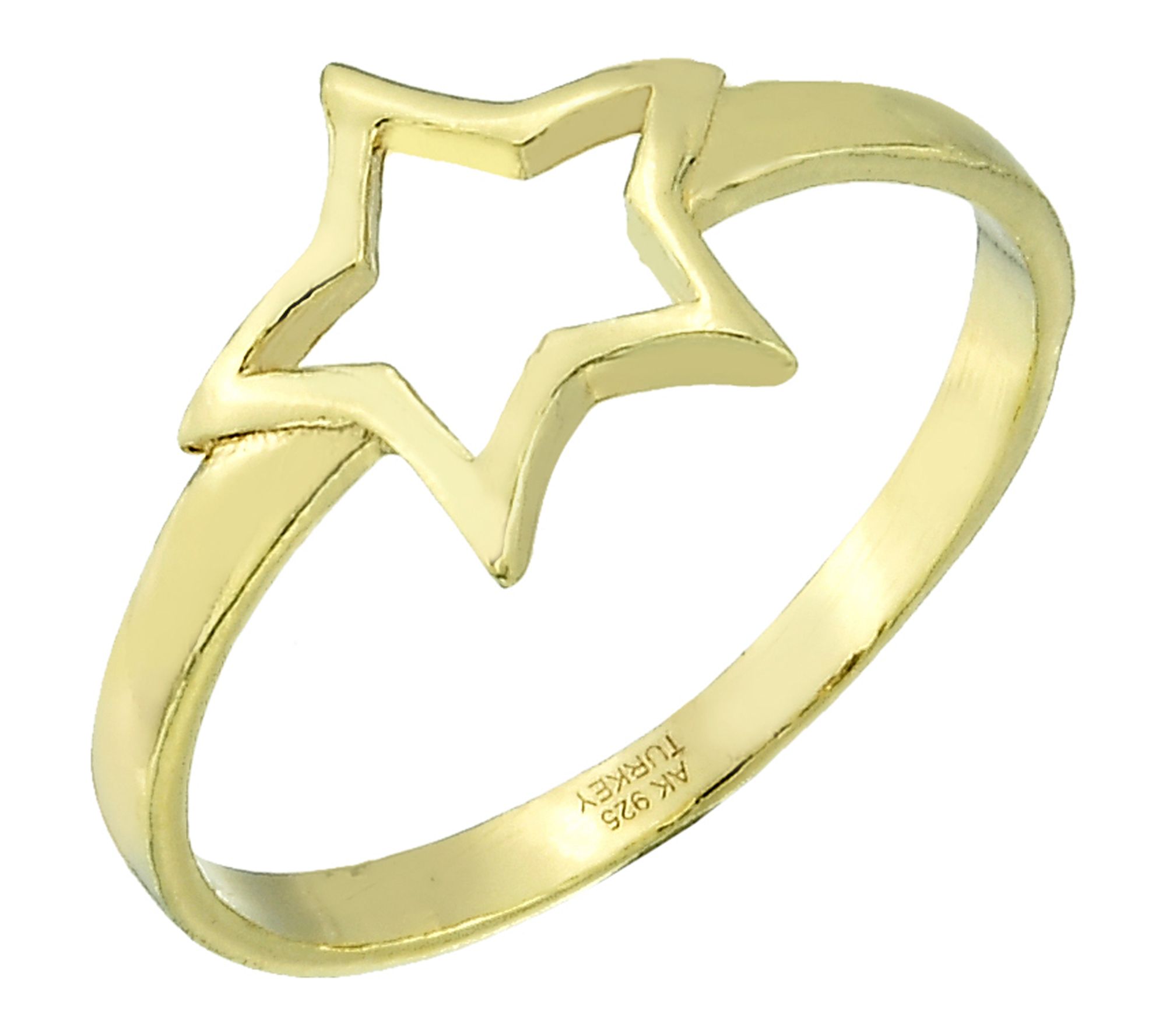 Silver Style Open Star Design Ring, Sterling Silver