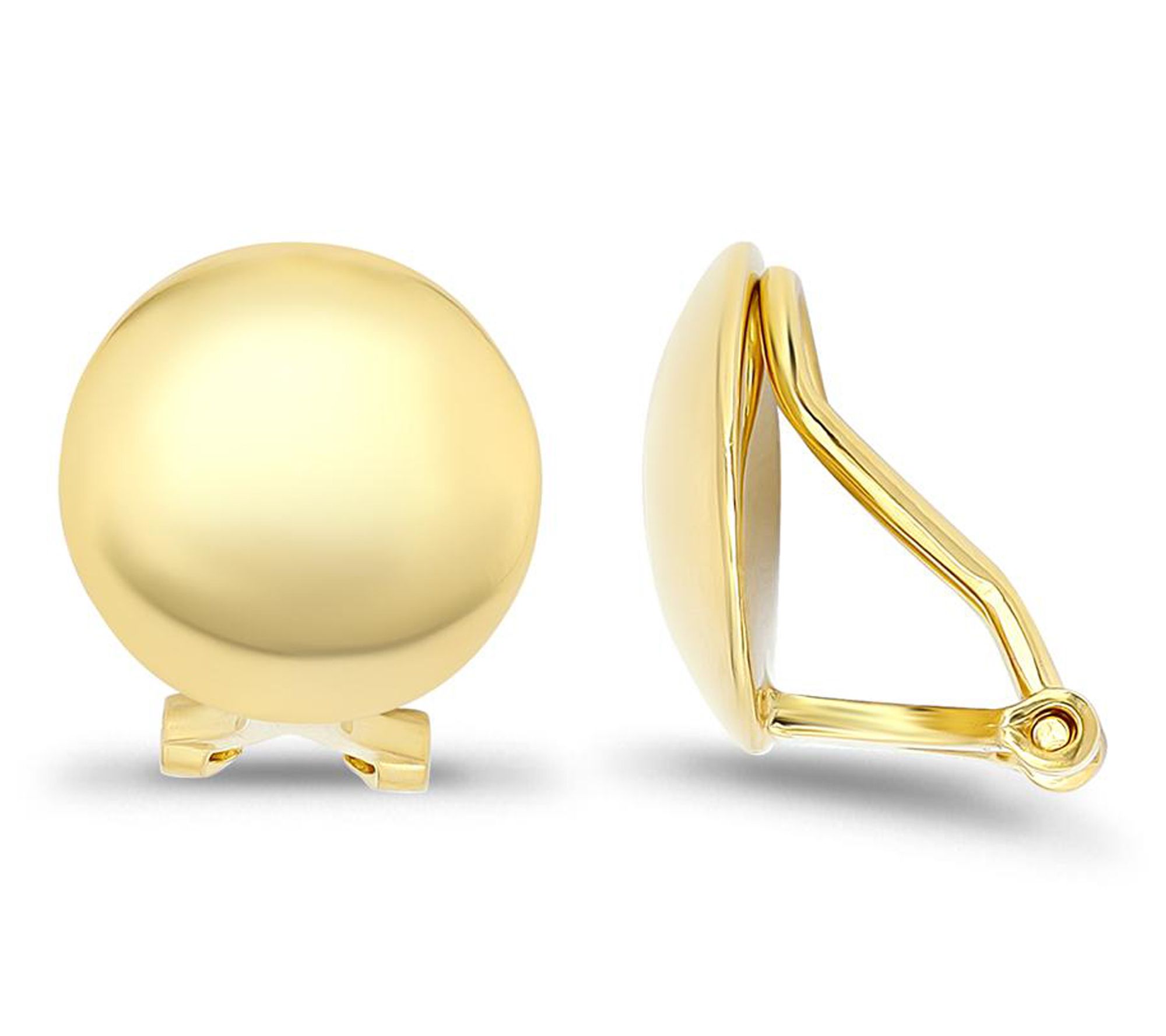 Or Paz Sterling Silver Clip-On Circle Button Earrings