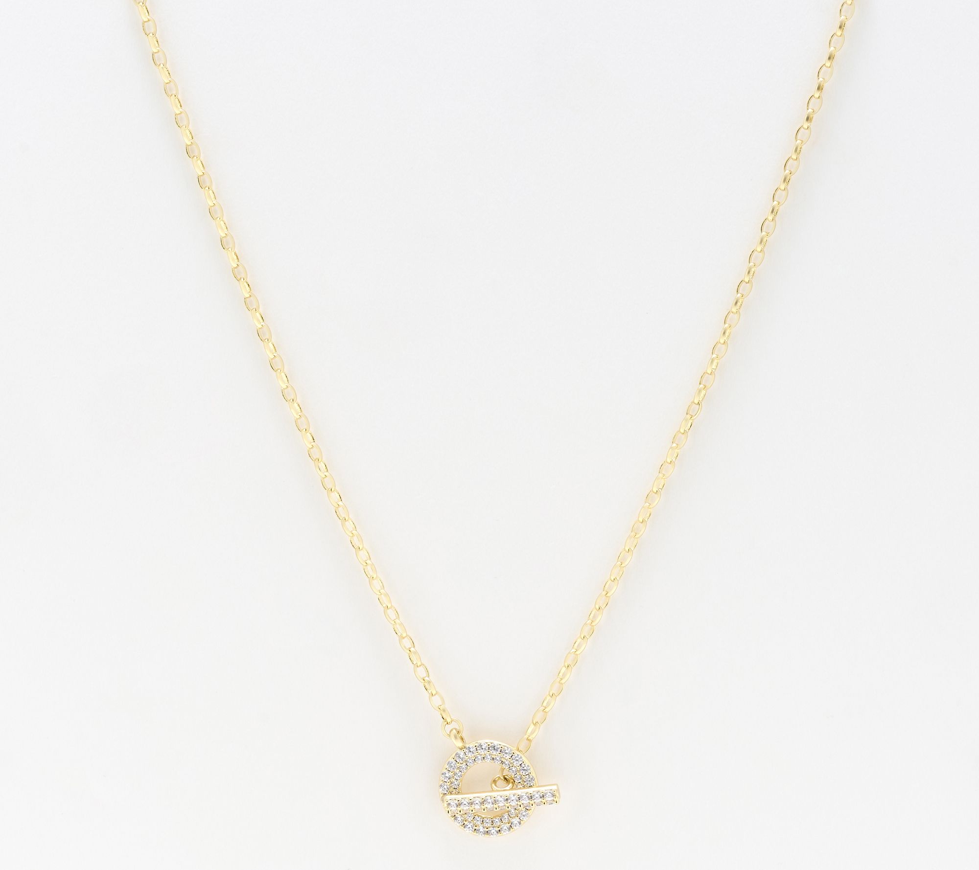 Diamonique Italia Bronze Toggle Necklace