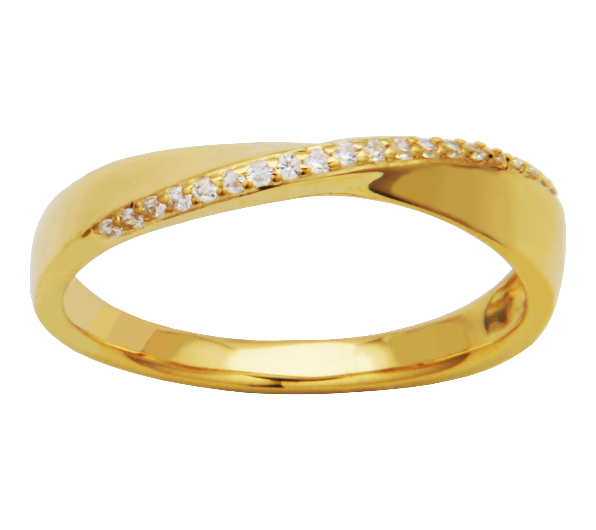 Diamonique Stackable Band Ring, Sterling Silver