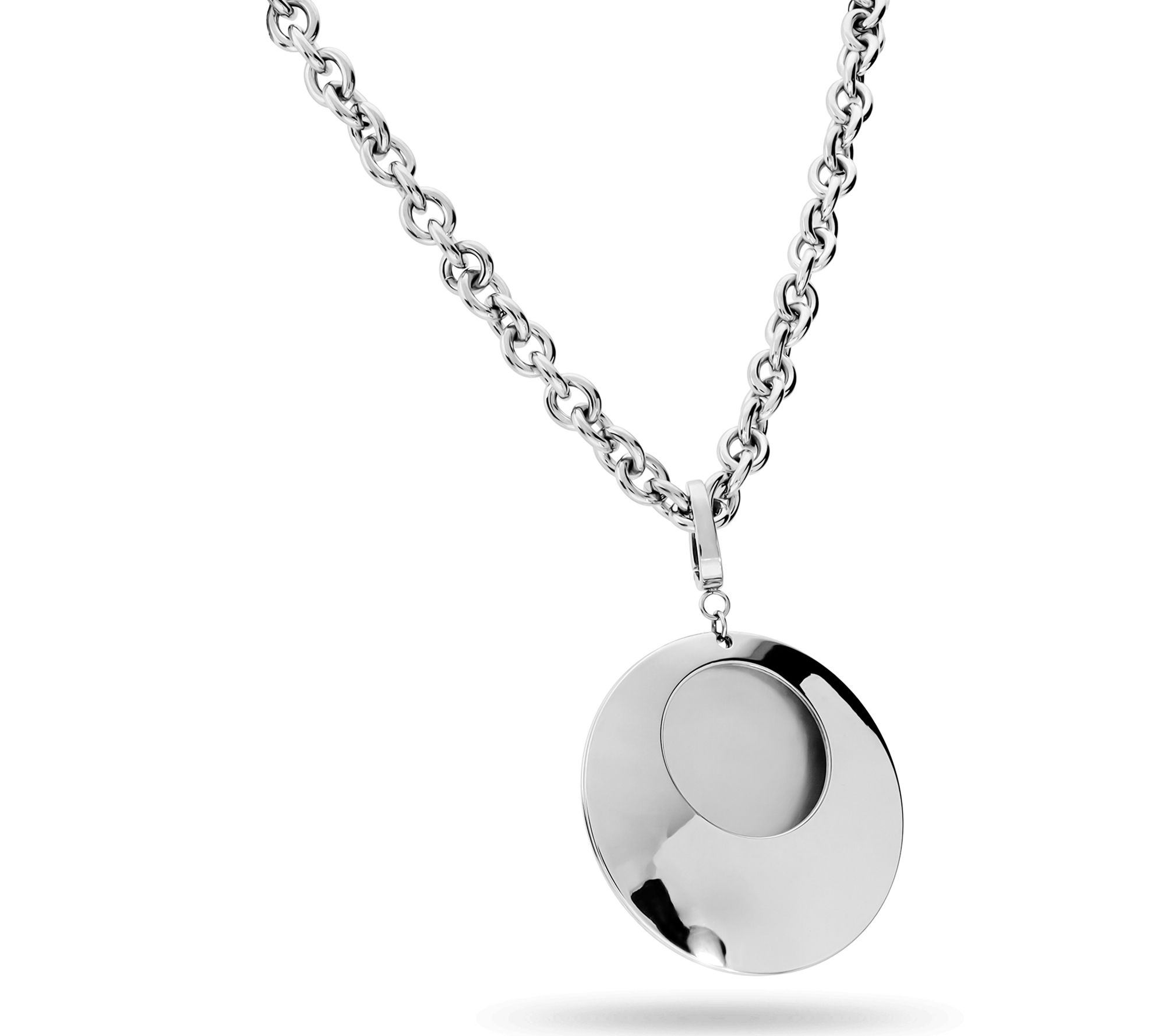 Steel by Design Bold Polished & Textured Circle Enhancer