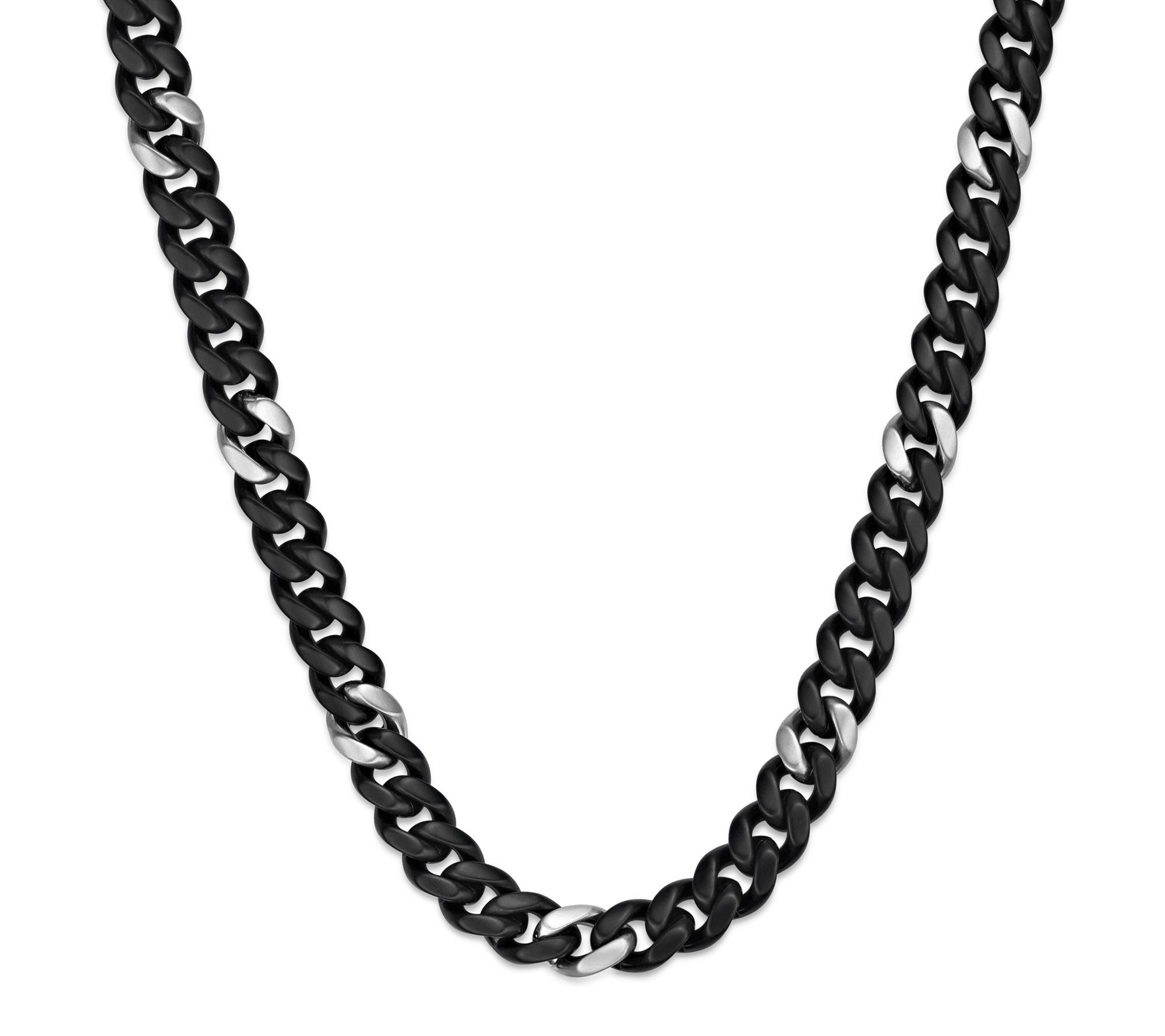 LYNX Men's Two-Tone Cuban Chain Necklace