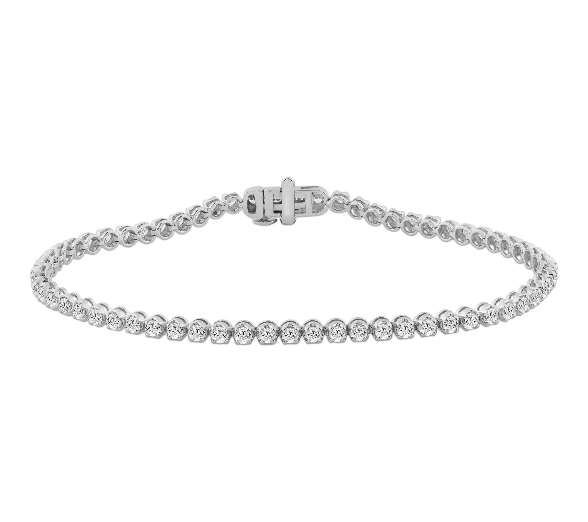 Fire Light 2.00 cttw Lab Grown Diamond Bracelet, Sterling