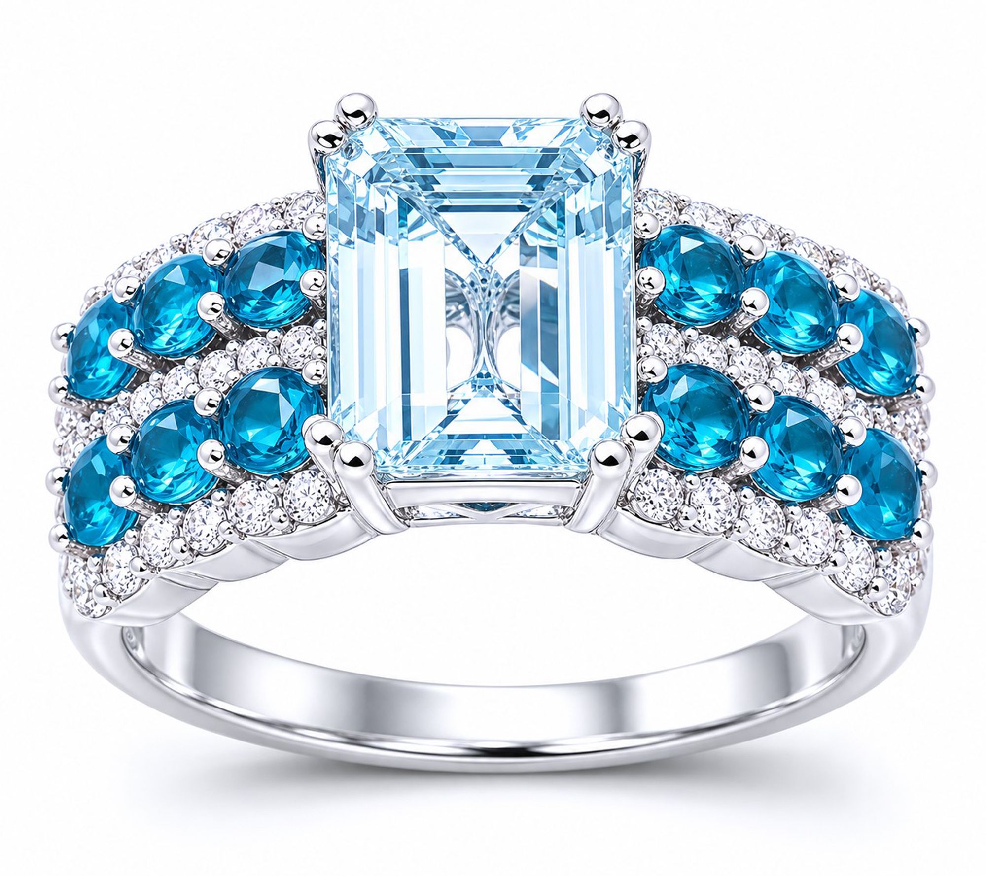 Affinity GemsMulti-Gemstone Cocktail Ring, 14KGold Plated
