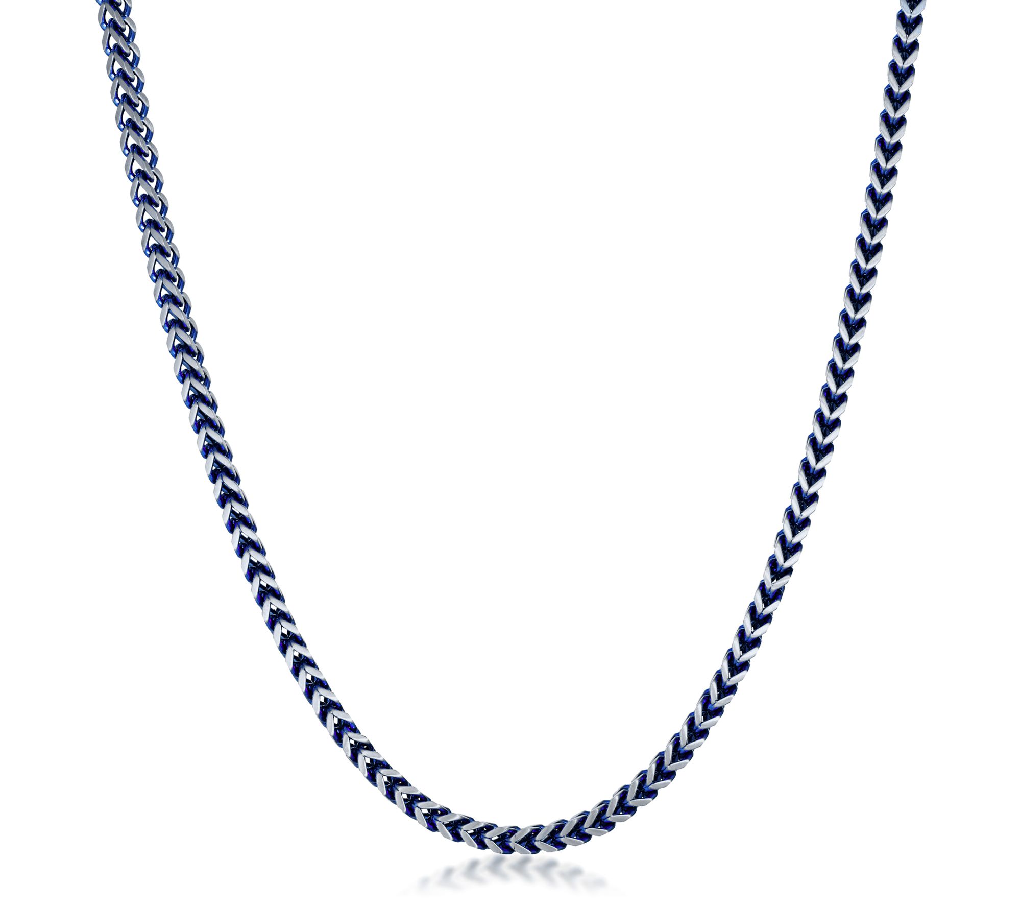 LYNX Men's Stainless Steel Foxtail Chain Necklace