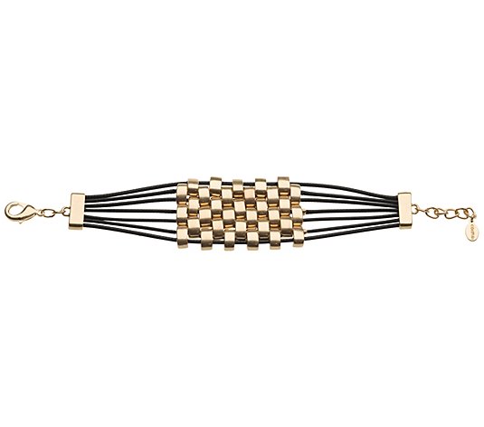 Linea by Louis Dell'Olio 7-Row Basket-Weave & Cord Bracelet