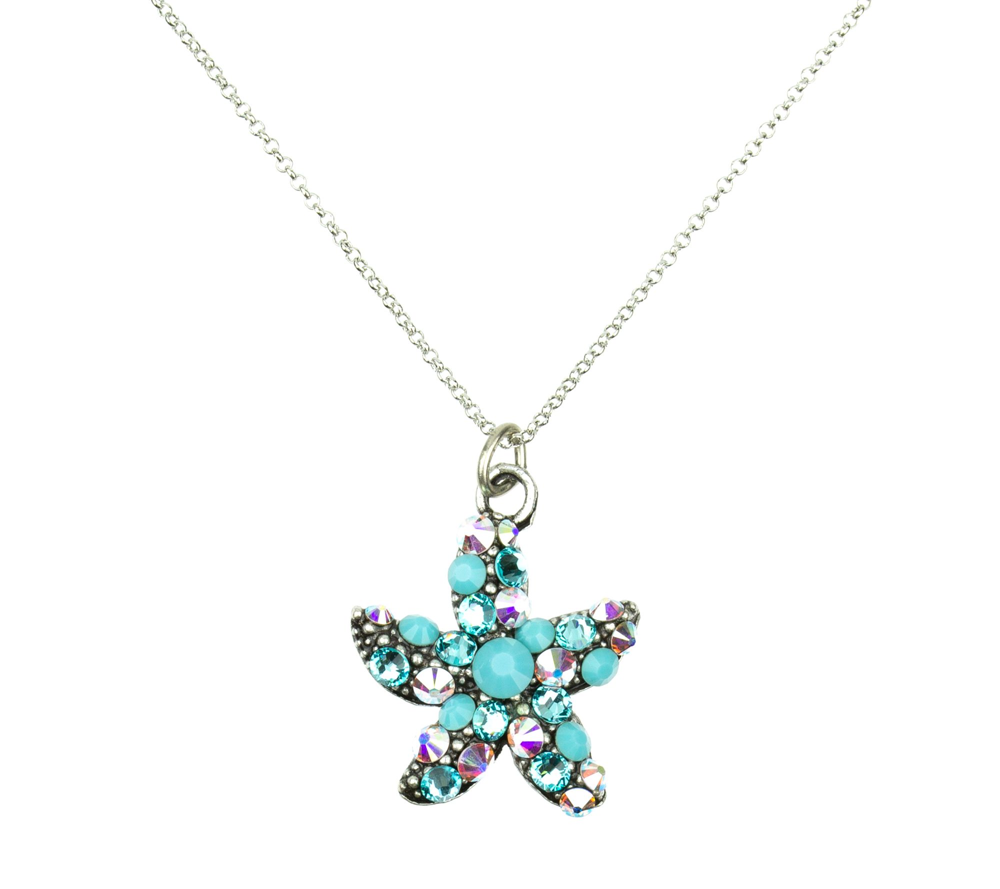 Anne Koplik Multi Turquoise Starfish Pendant w/Chain