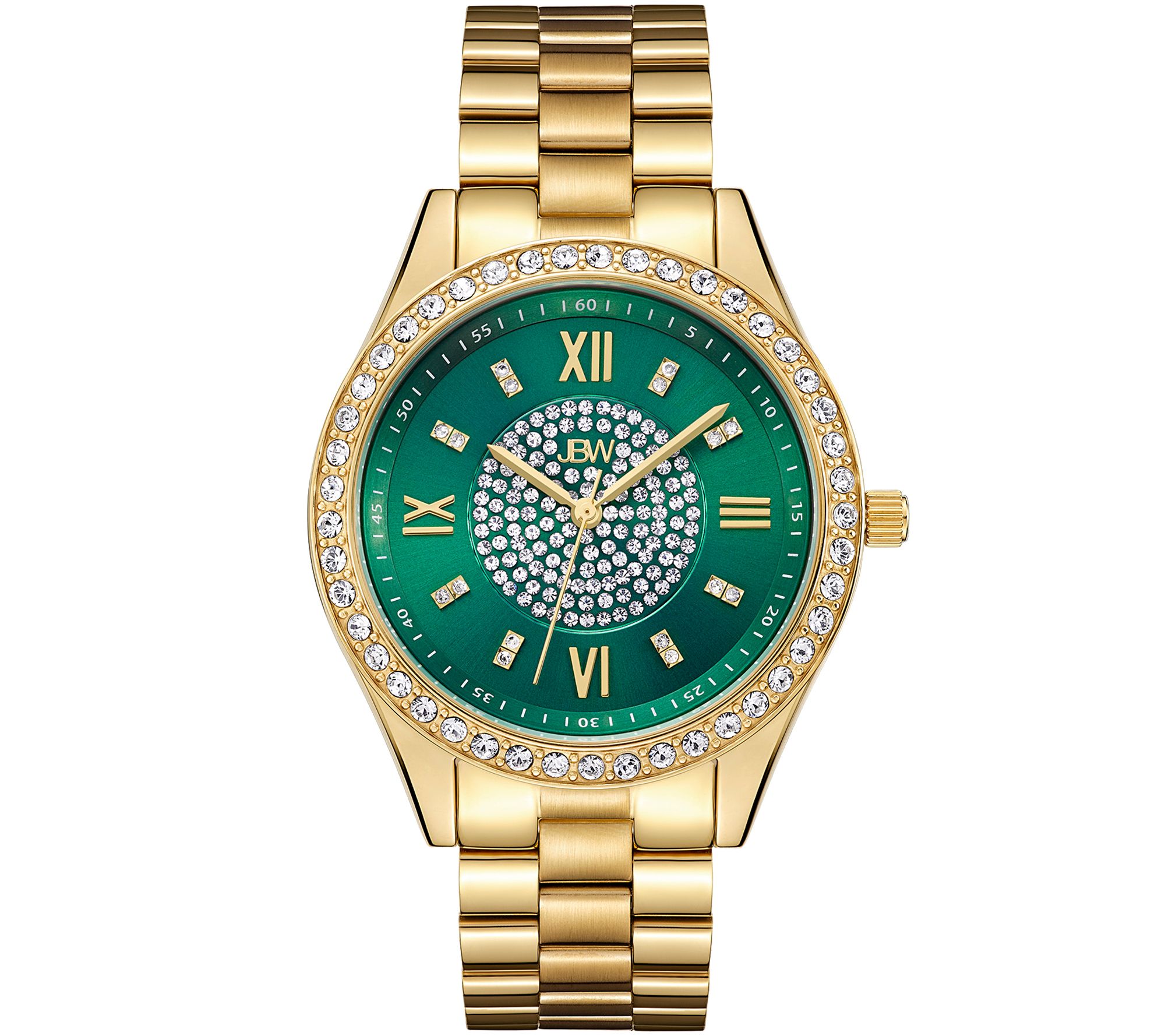 JBW Mondrian Women's Green Dial Diamond Watch - QVC.com