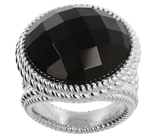 JUDITH Classic Verona Sterling Silver Faceted Gstone Ring