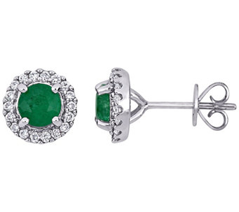 Bellini 14K 0.80 cttw Emerald & 0.25 cttw Diamond Earrings - J487529