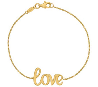 14K Gold Script Love Bracelet, 1.6g - J488529