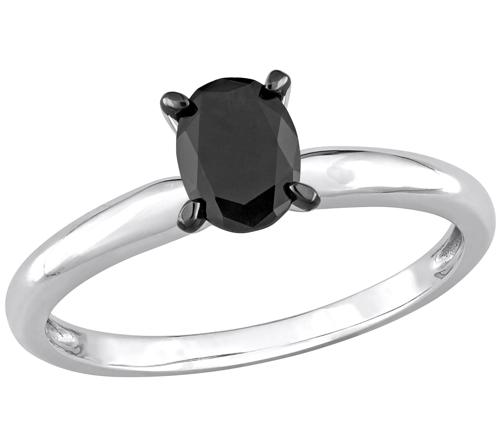 Affinity 0.50 cttw Black Diamond Ring, 14K W hite Gold