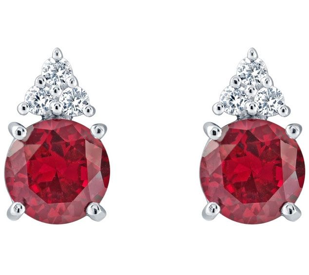 Sterling Silver 7mm Round Simulated GemstoneEarrings