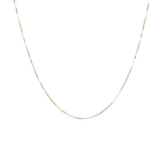 Italian Gold 18" Fine Box Chain Necklace, 10K Gold