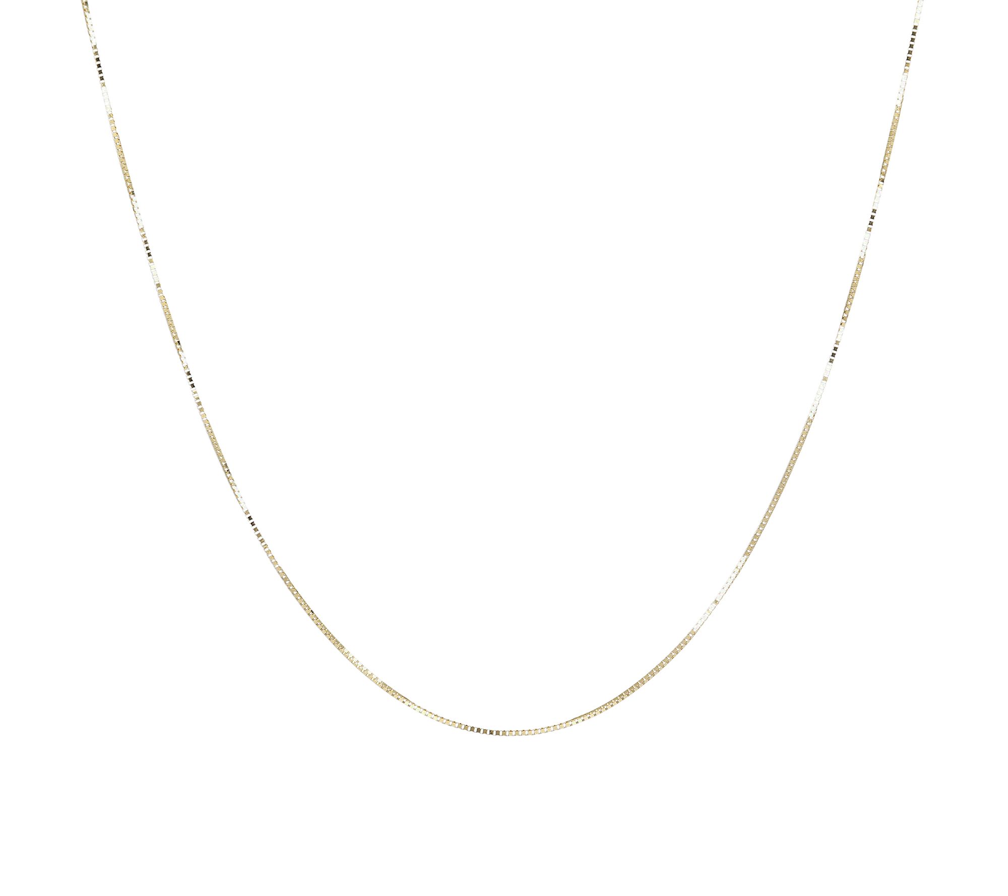 Italian Gold 18" Fine Box Chain Necklace, 10K Gold