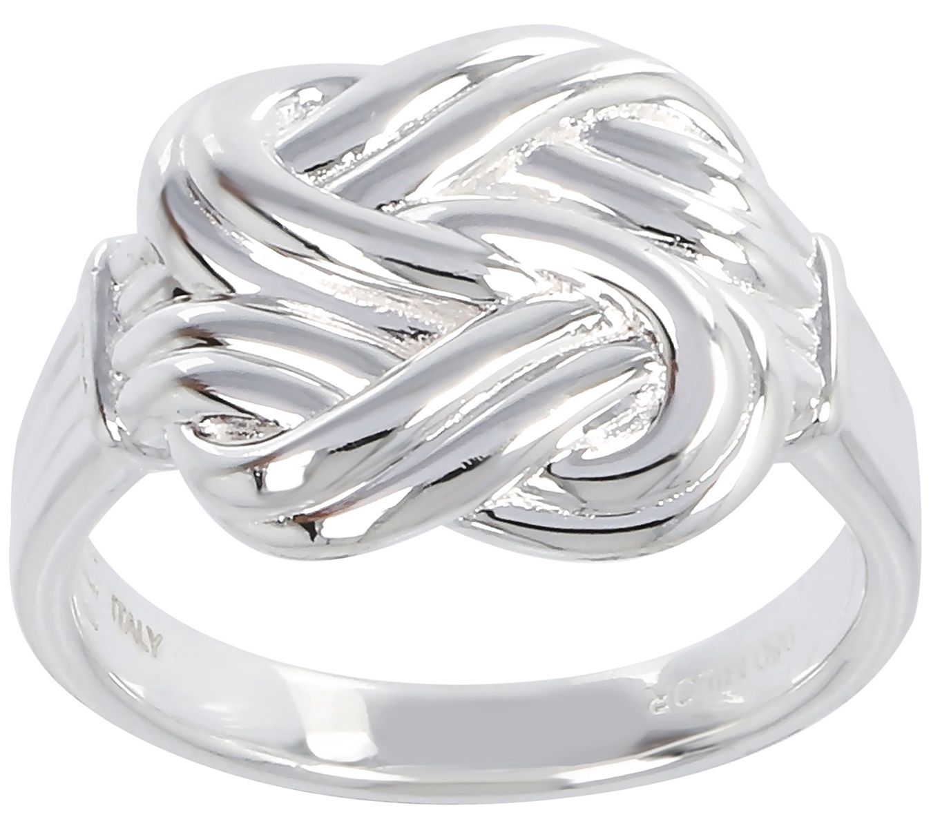 UltraFine Silver Ribbed Knot Ring