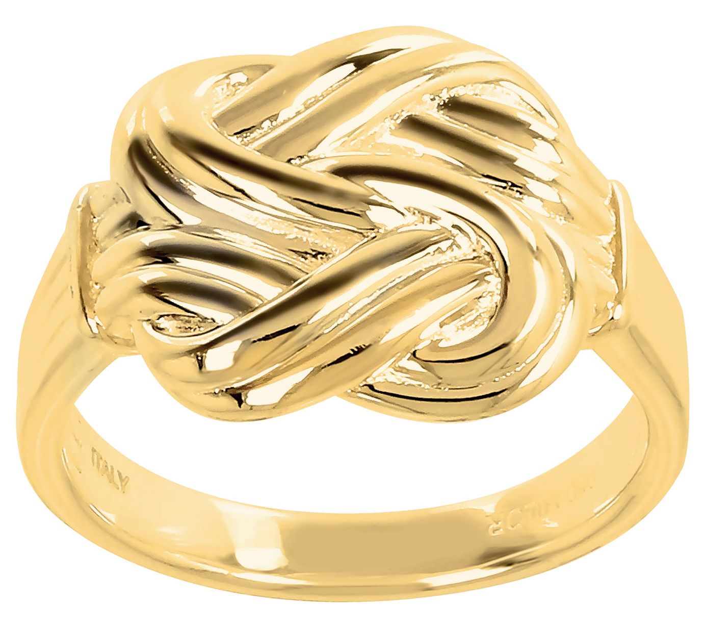 UltraFine Silver Ribbed Knot Ring