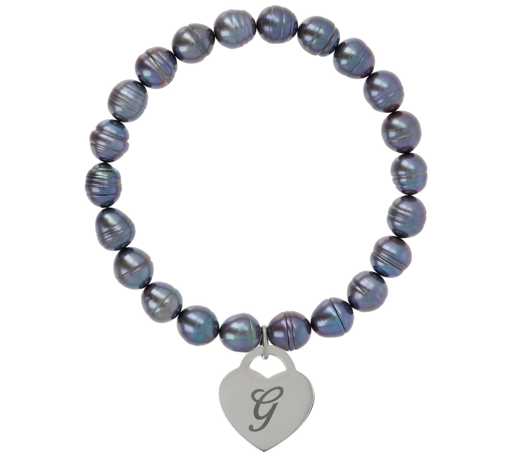 Honora Cultured Pearl Peacock Initial Bracelet
