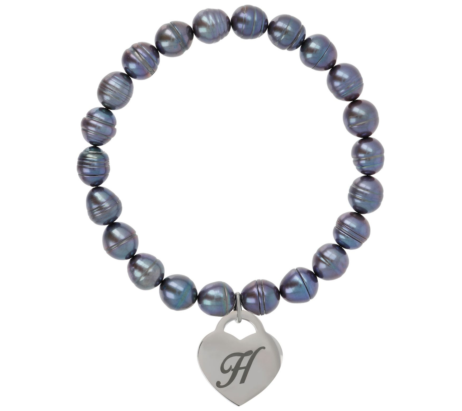 Honora Cultured Pearl Peacock Initial Bracelet