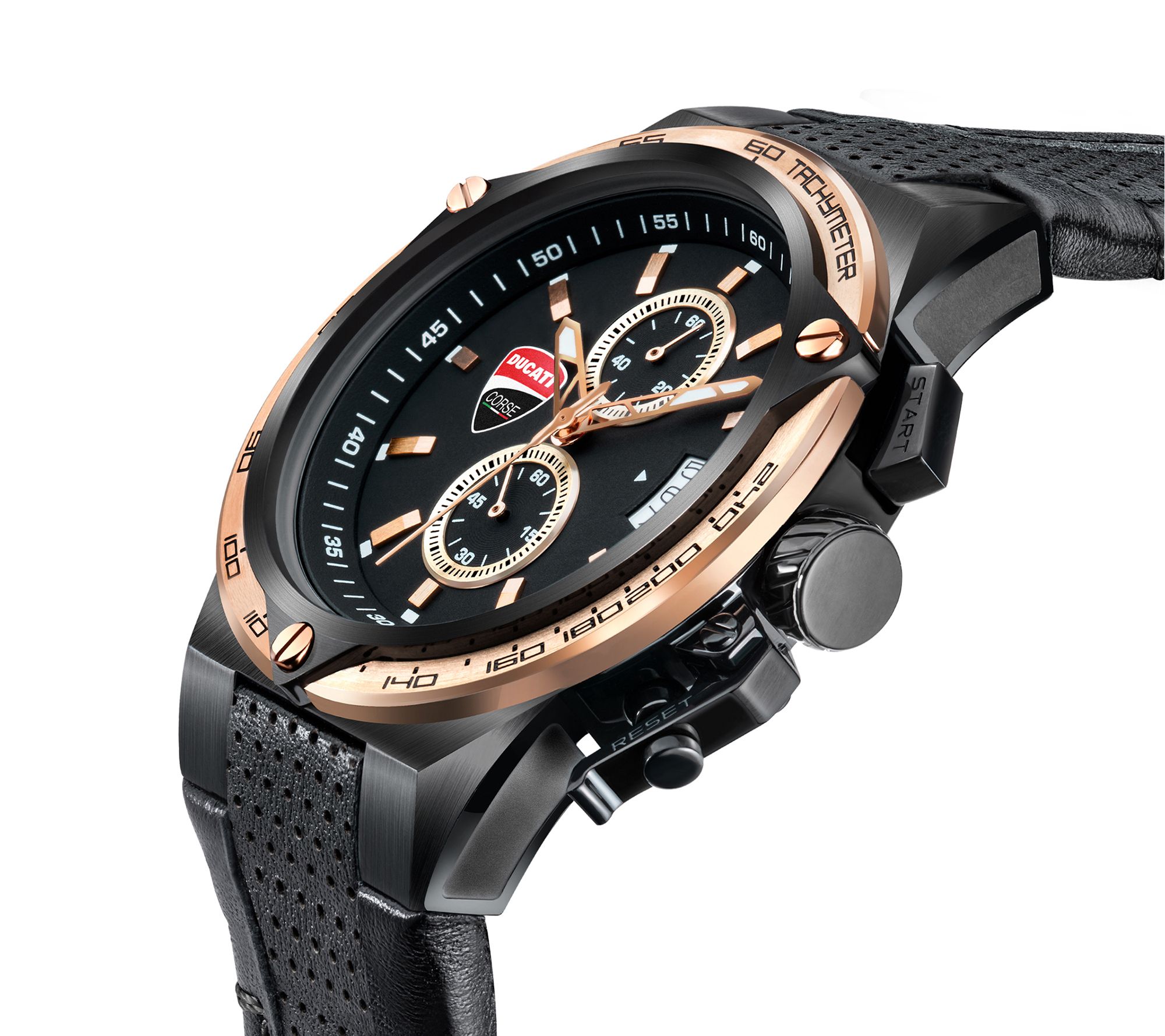 Ducati Corse Giro Uno Men's Black Stainless Chronograph Watch
