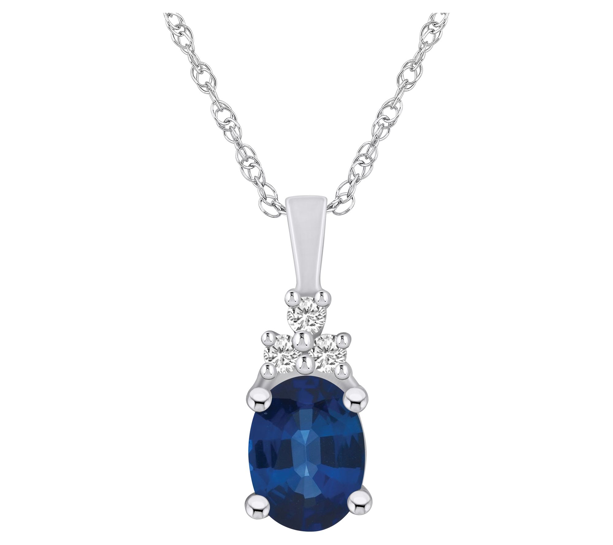 Affinity Gems Oval Cut Sapphire Pendant, 1.50 cttw, 14K Gold