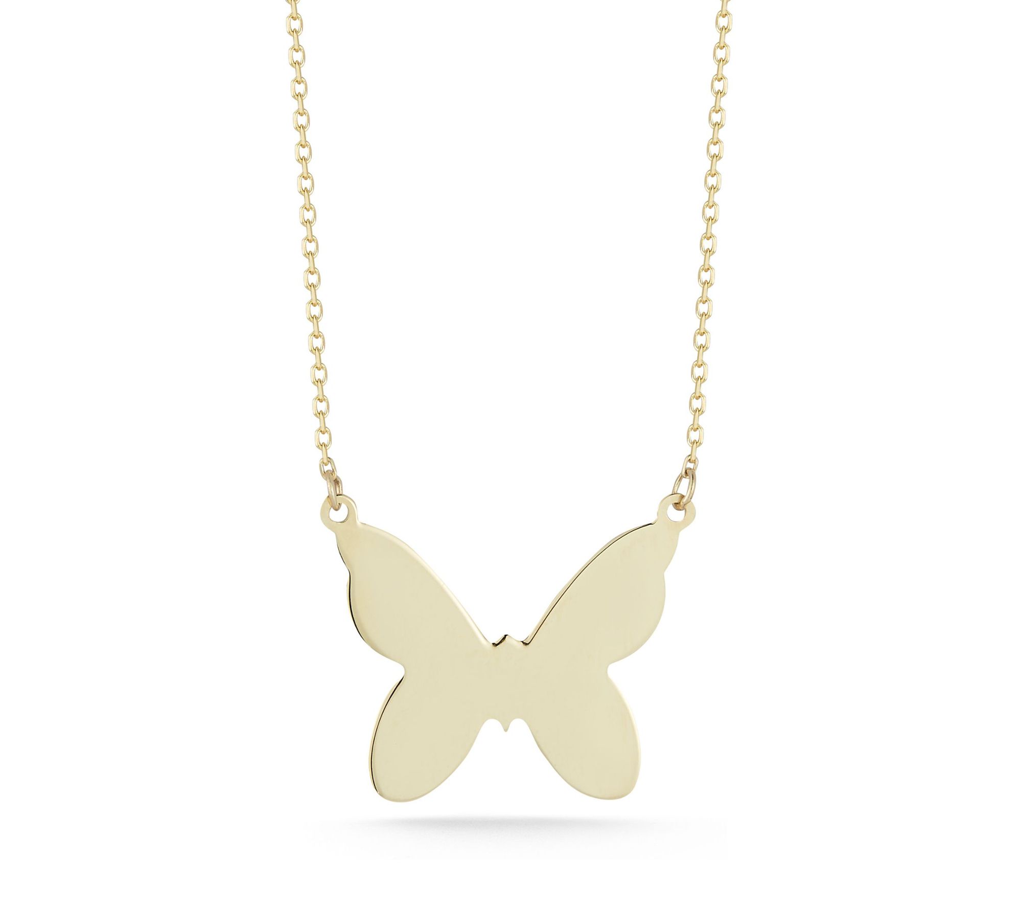 Luminosa Gold Polished Butterfly Necklace, 14K