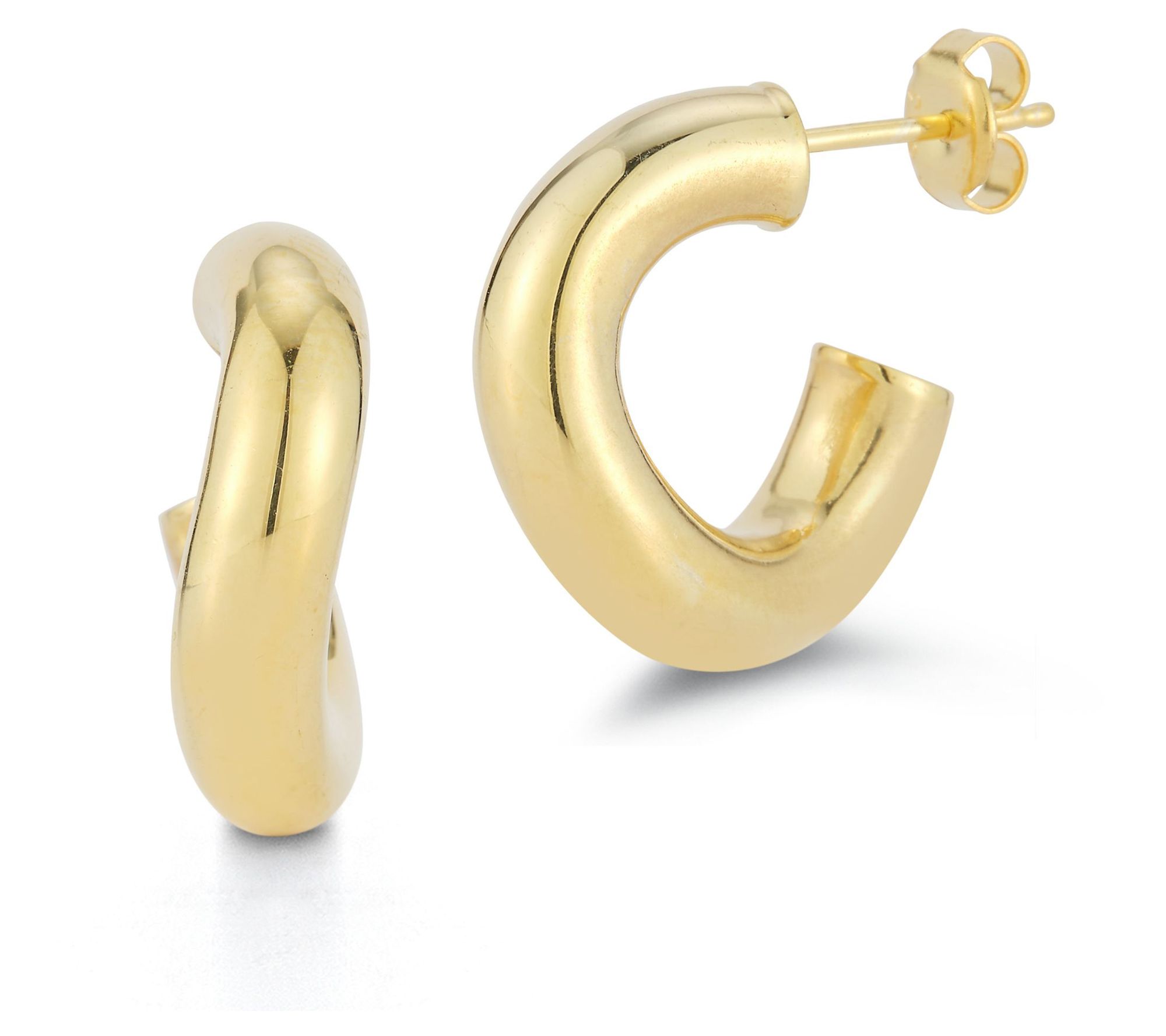 Sterlina Silver Small Wave Hoop Earrings, Sterling