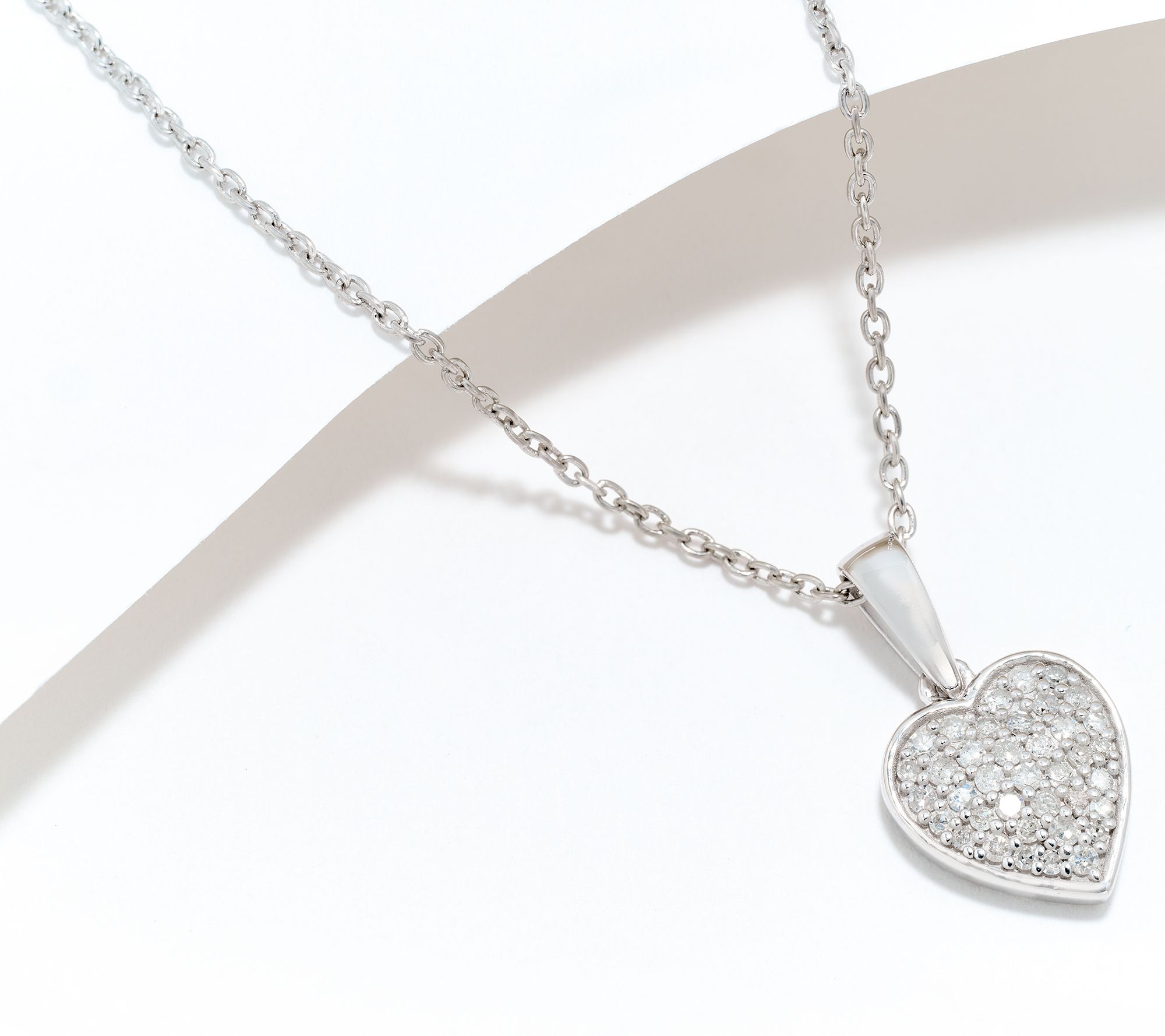 Accents by Affinity 0.25 cttw Heart Pendant w/ 18 + 2" Chain