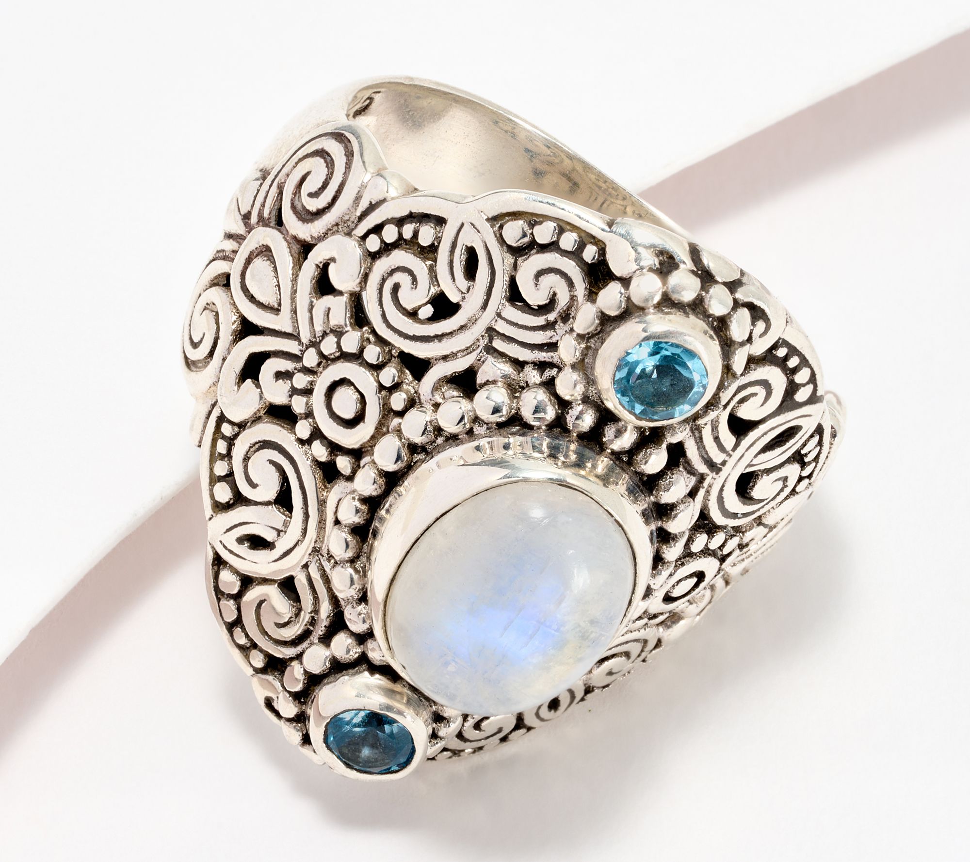 "As Is" Artisan Crafted by Robert Manse Moonstone & BT Ring, Sterling