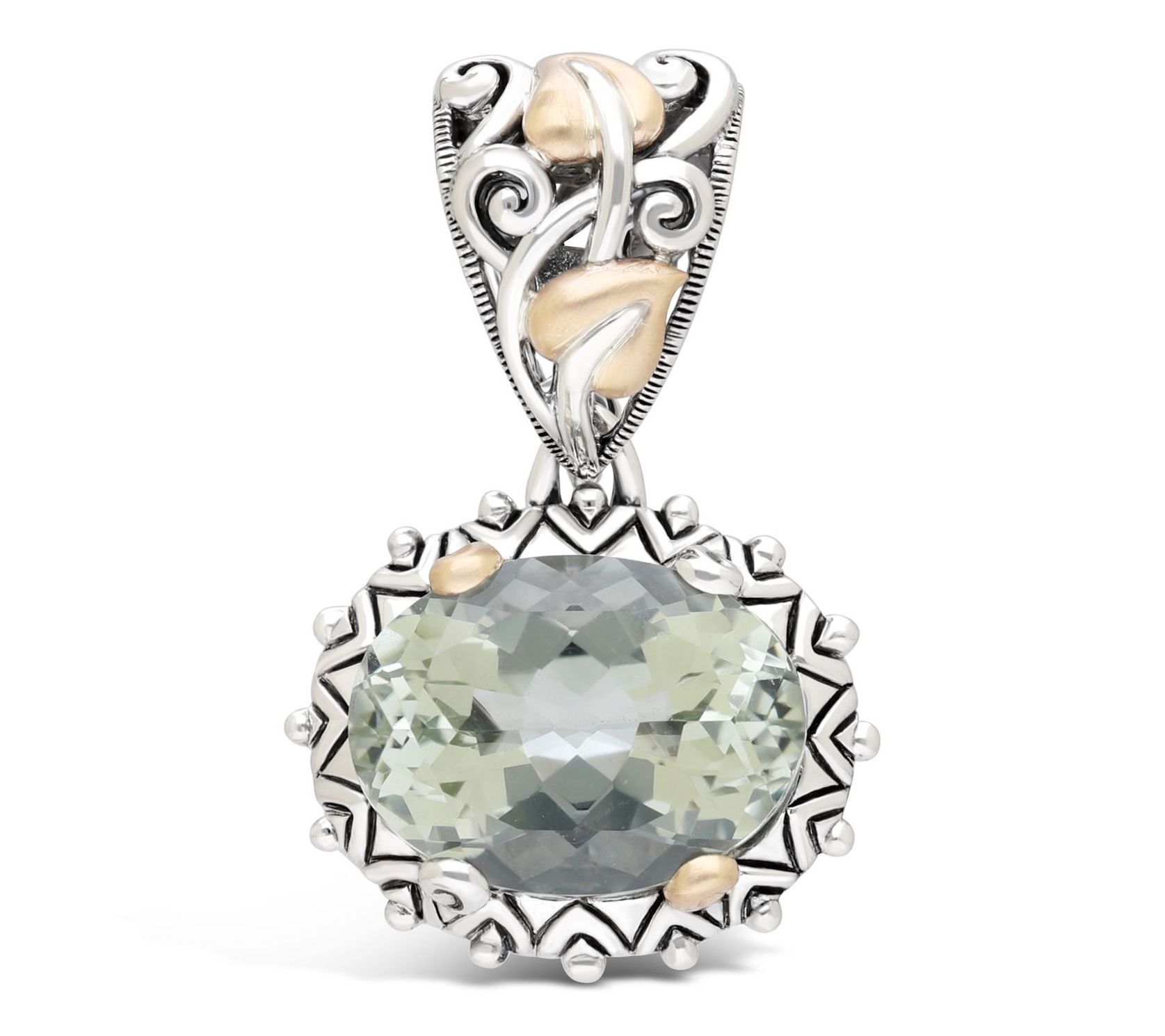 Barbara Bixby Sterling & 18K Gold Oval GemstoneEnhancer