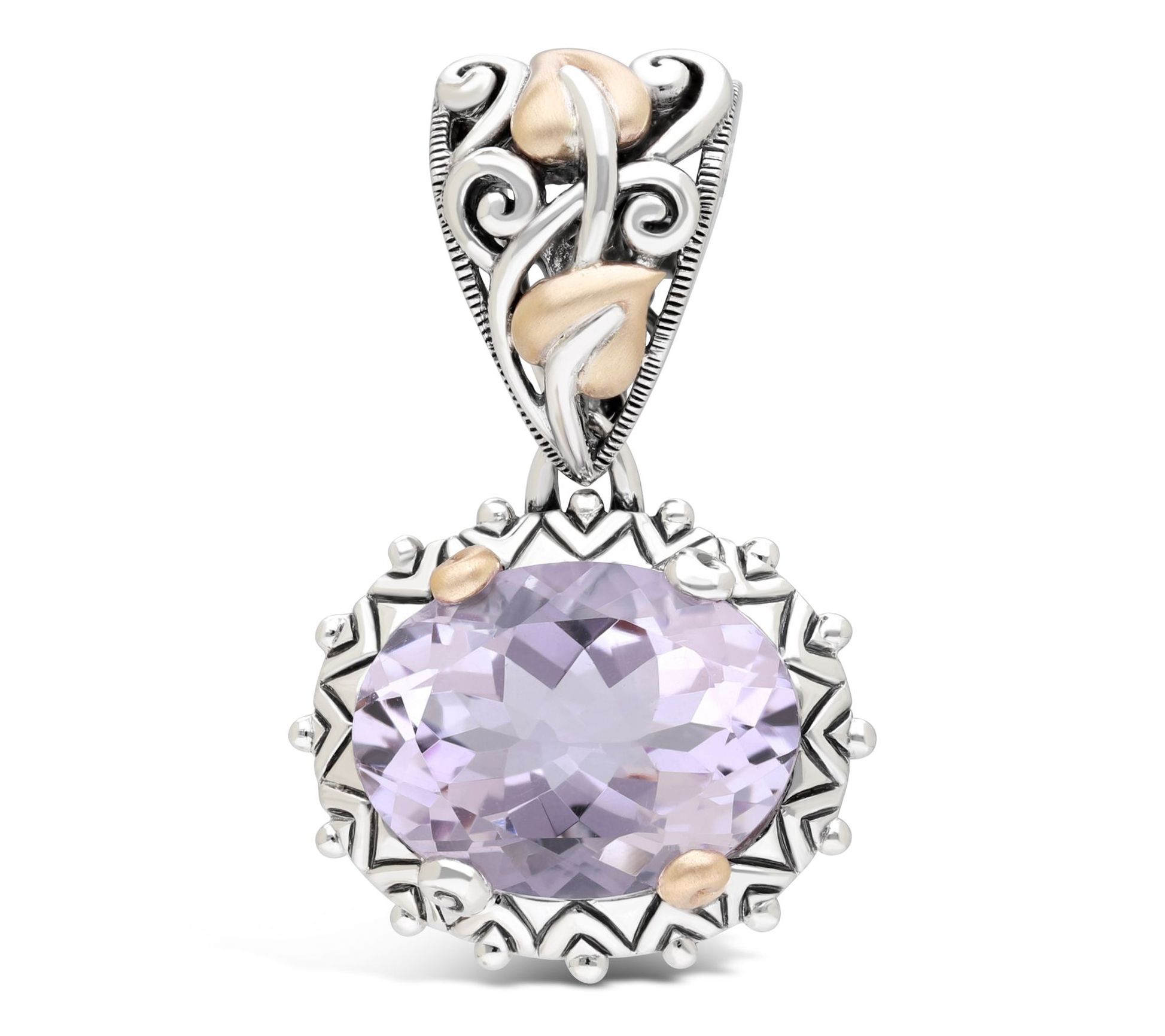 Barbara Bixby Sterling & 18K Gold Oval GemstoneEnhancer