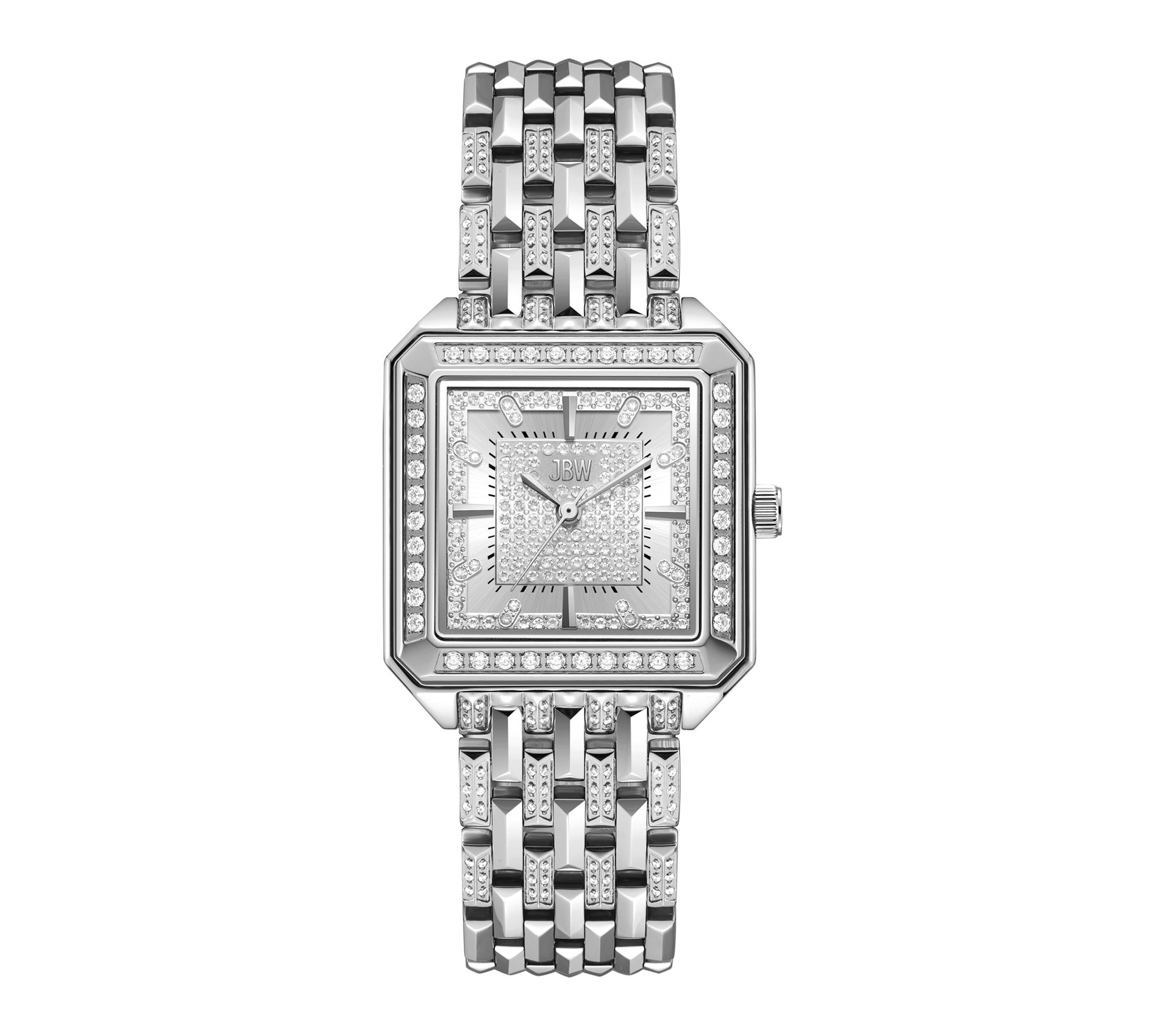 JBW Women's Astra Stainless Steel Crystal Square Dial Watch