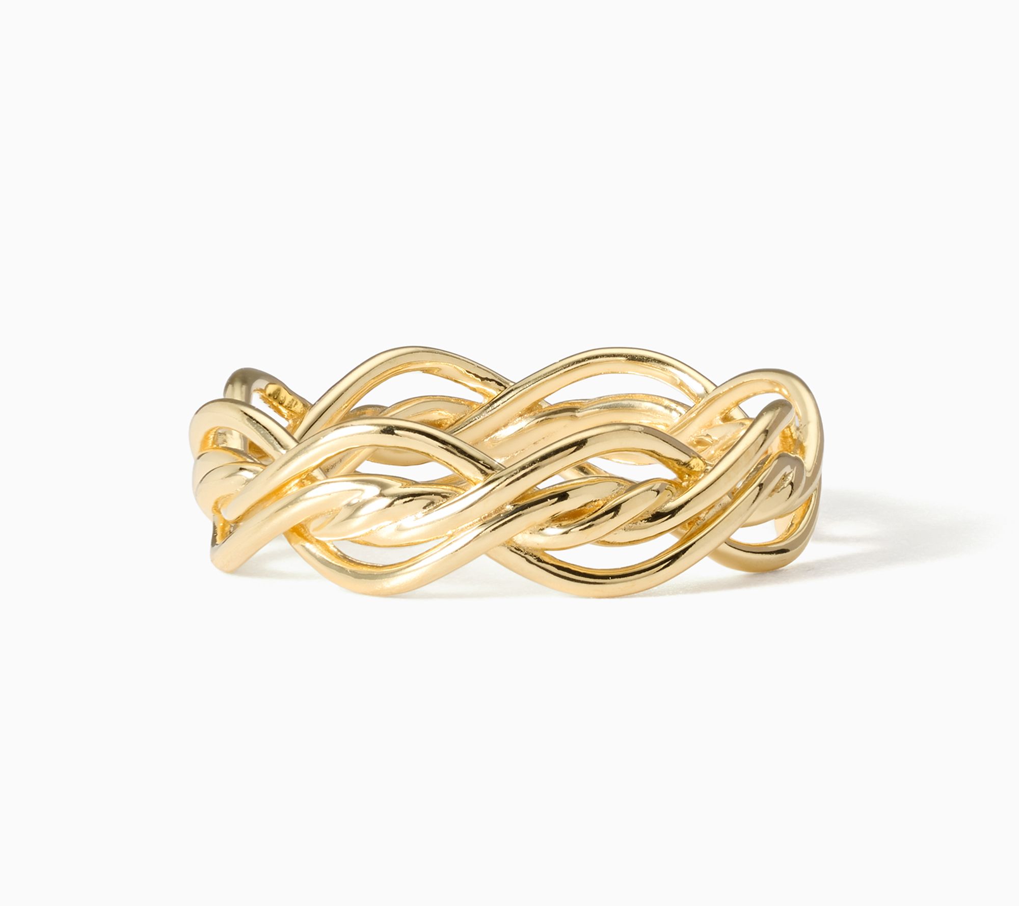 UltraFine 950 Silver Polished Braided Ring