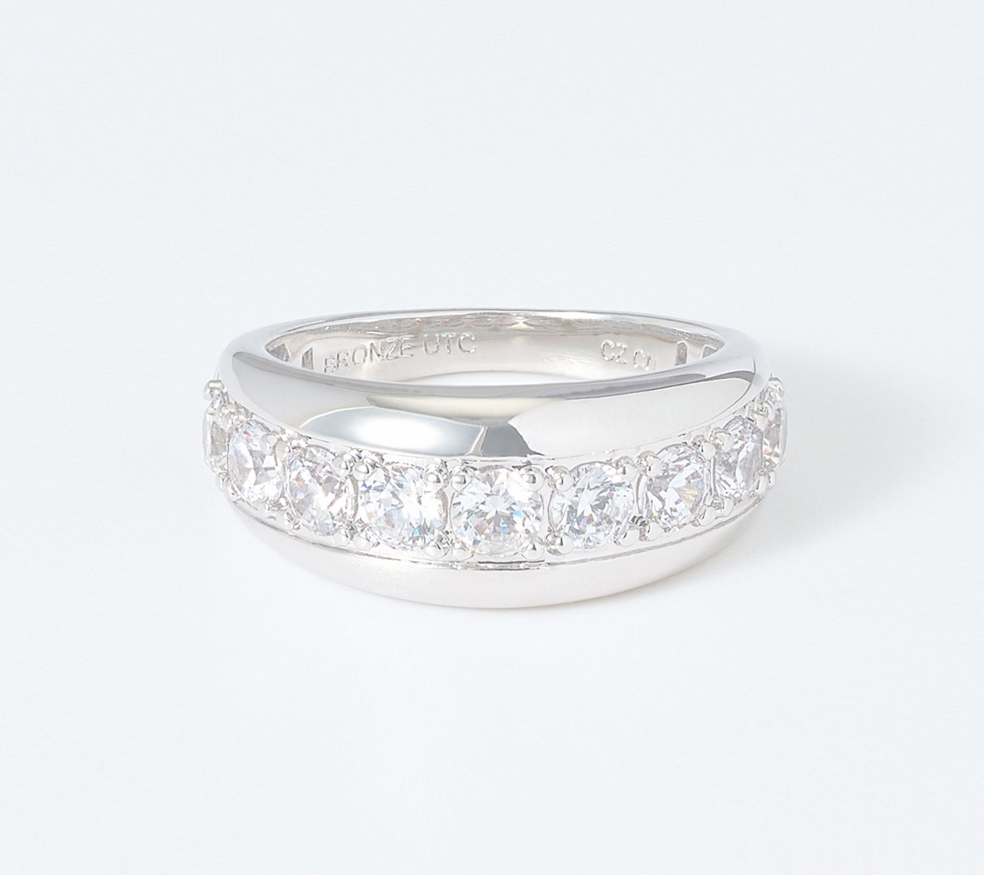 Diamonique x Kathy Levine Top Flight Graduated Band Ring, Bronze