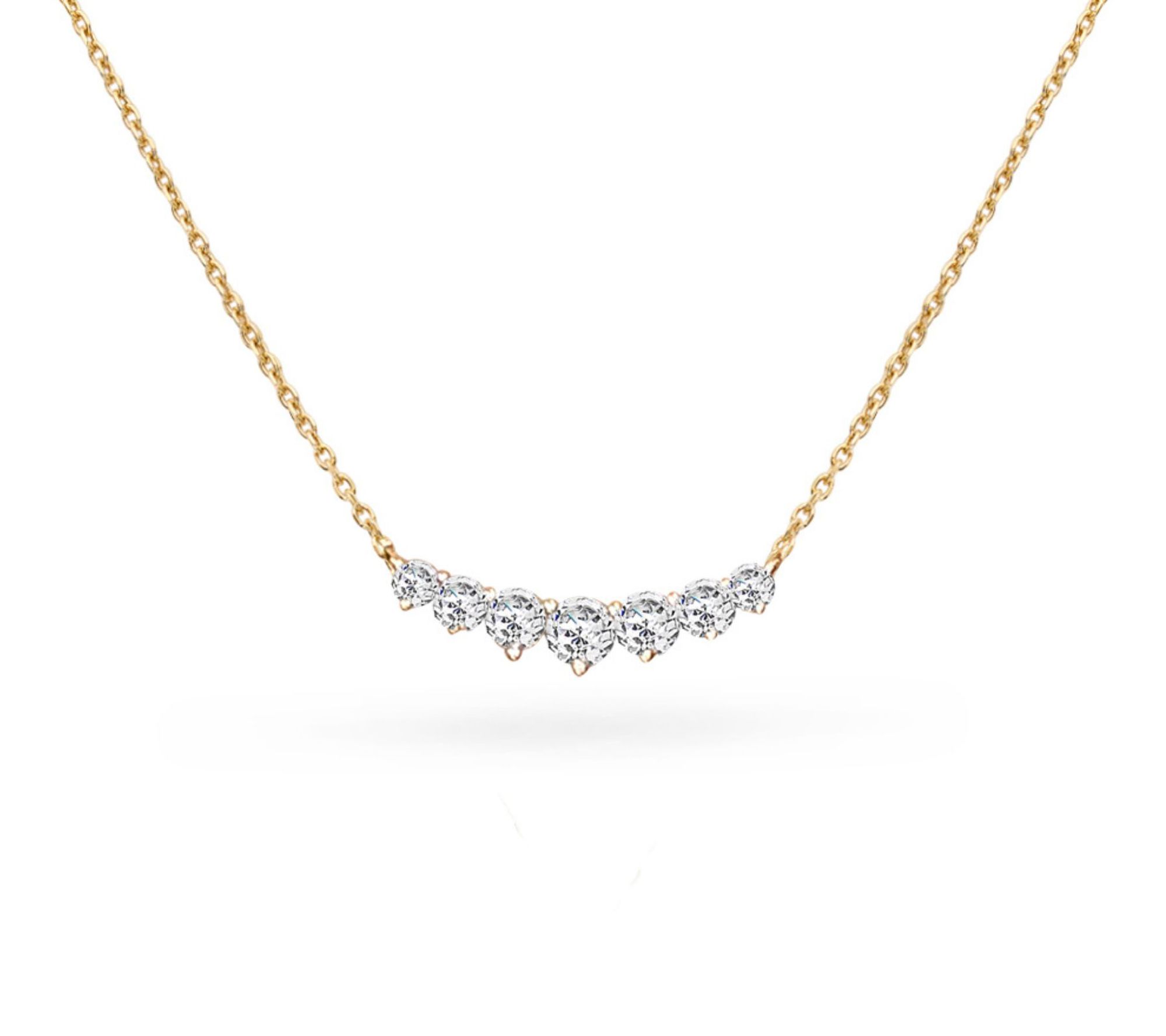 Vida Lab Diamonds Lab Grown Riviera Necklace, 14K Gold