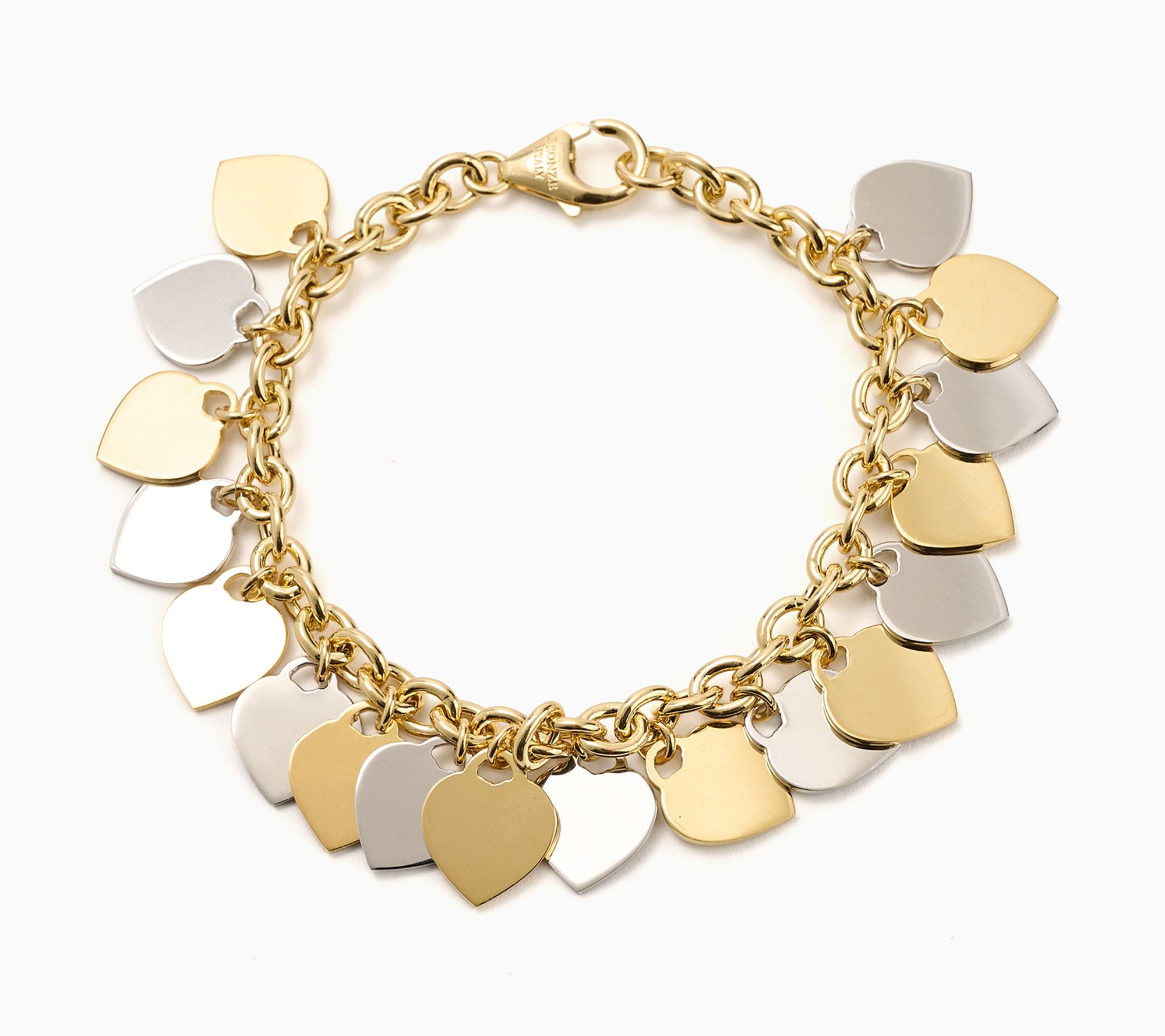  David Markstein Bronze Couture Heart Charm Luxe Bracelet