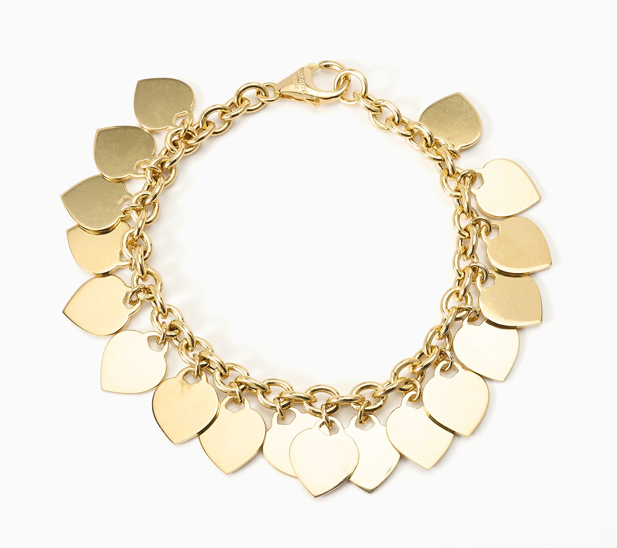 David Markstein Bronze Couture Heart Charm Luxe Bracelet