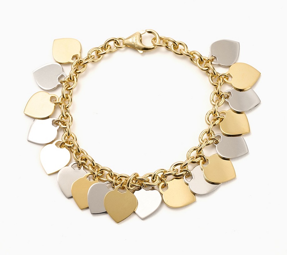 David Markstein Bronze Couture Heart Charm Luxe Bracelet