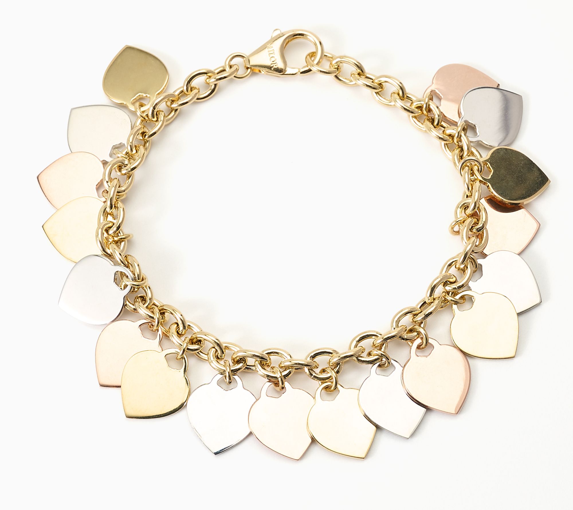 David Markstein Bronze Couture Heart Charm Luxe Bracelet