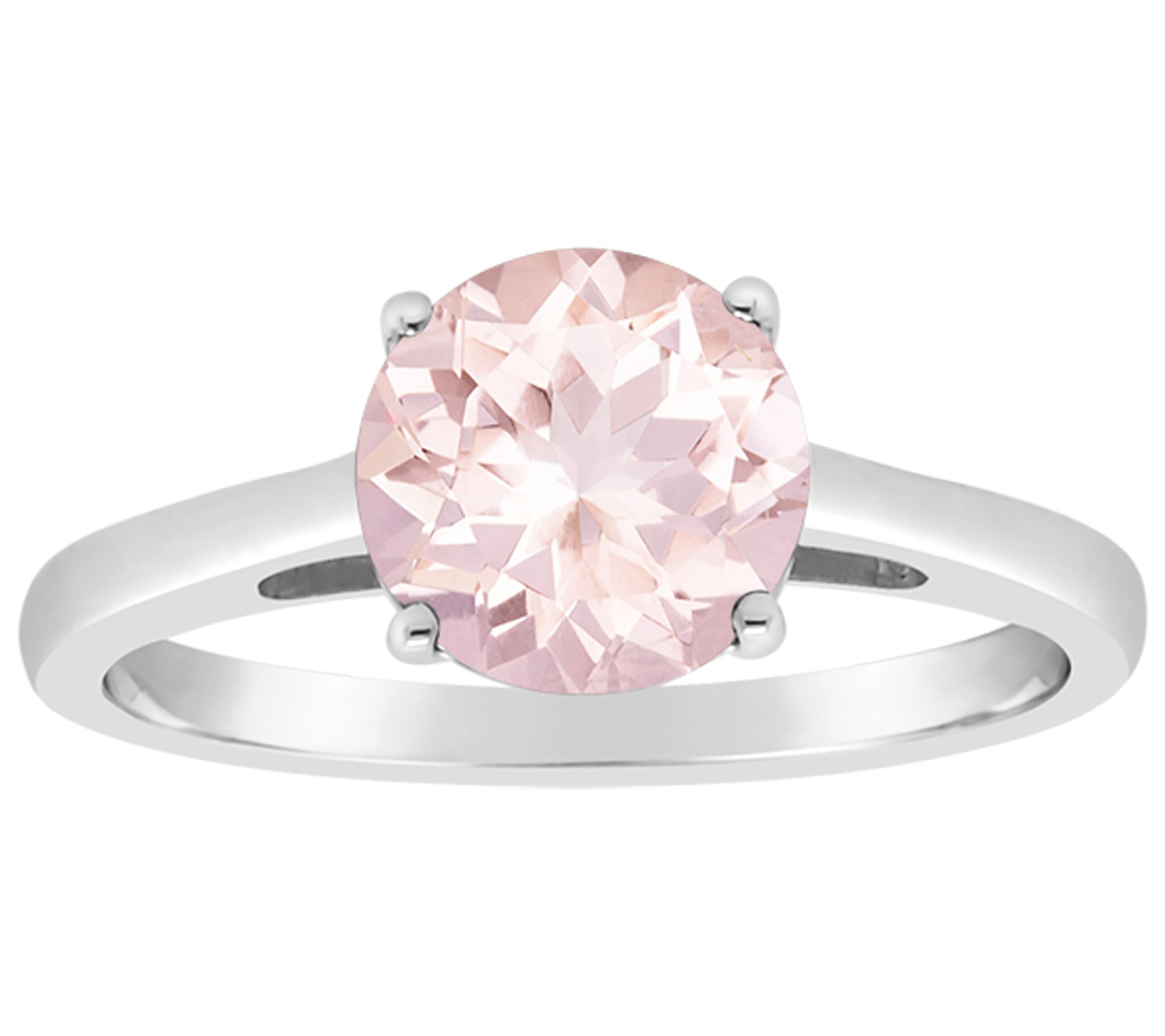 14K Gold 1.90 cttw Round Morganite Ring