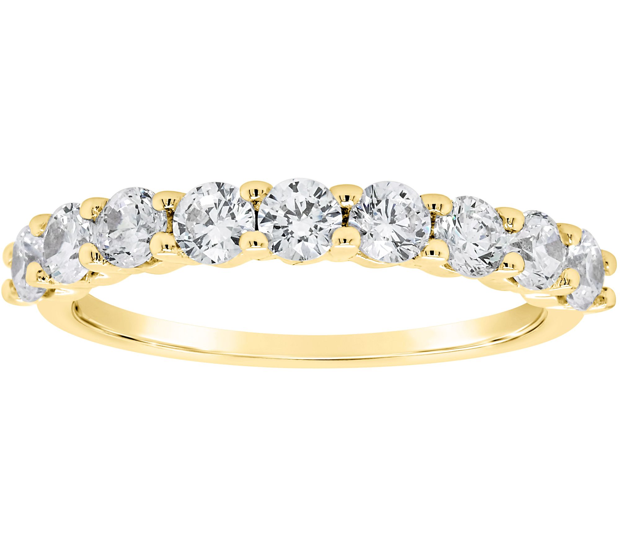 Affinity 14K Gold 8/10 cttw 9-Stone Diamond Band Ring