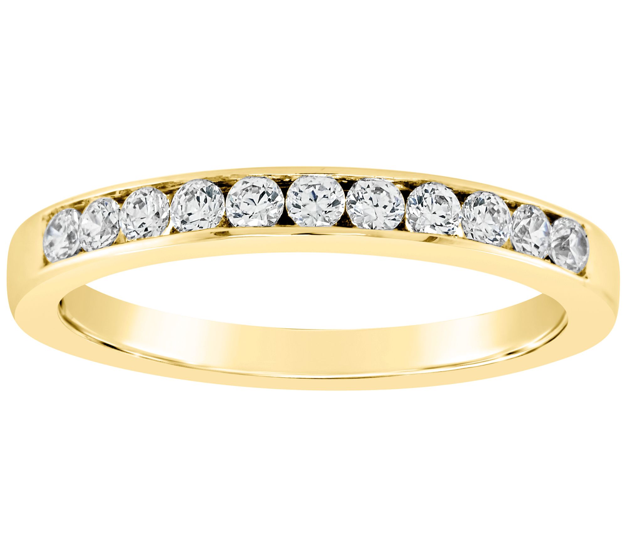 Affinity 14K Gold Channel Set 3/10 cttw Diamond Ring