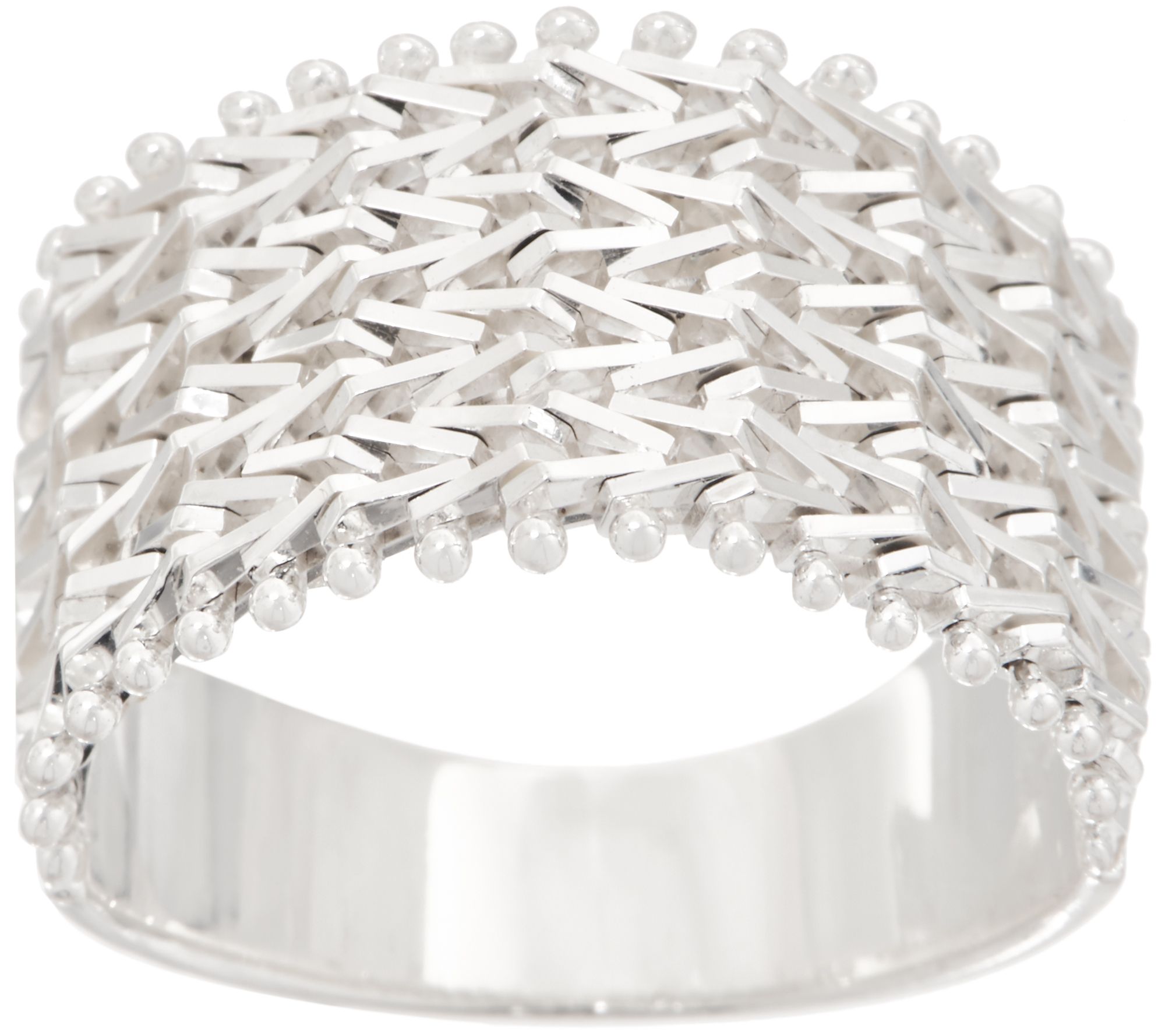 Imperial Silver Wide Wheat Band Ring, Sterling Silver - QVC.com