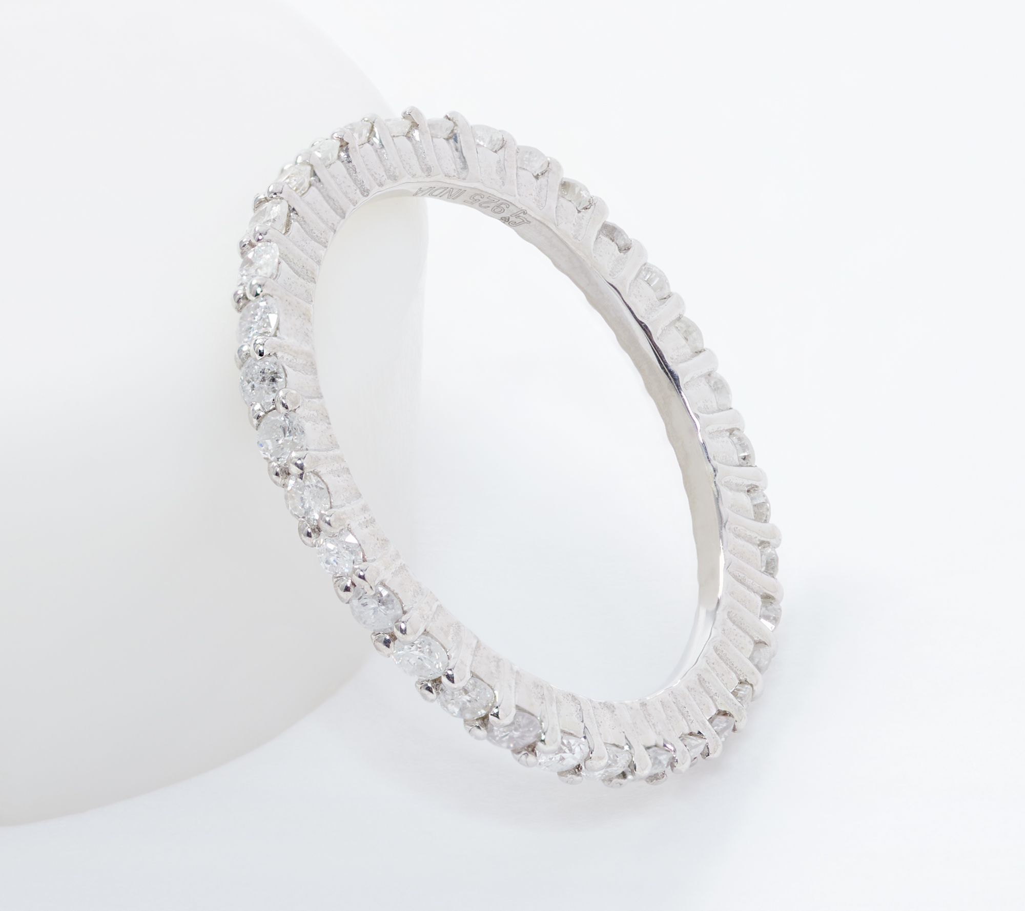 Affinity Sterling Silver Diamond Eternity Band 1/3cttw - QVC.com