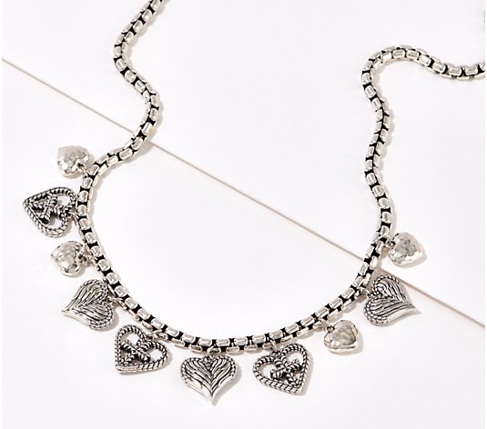 JAI Sterling Silver Heaven Charm Box Chain Necklace